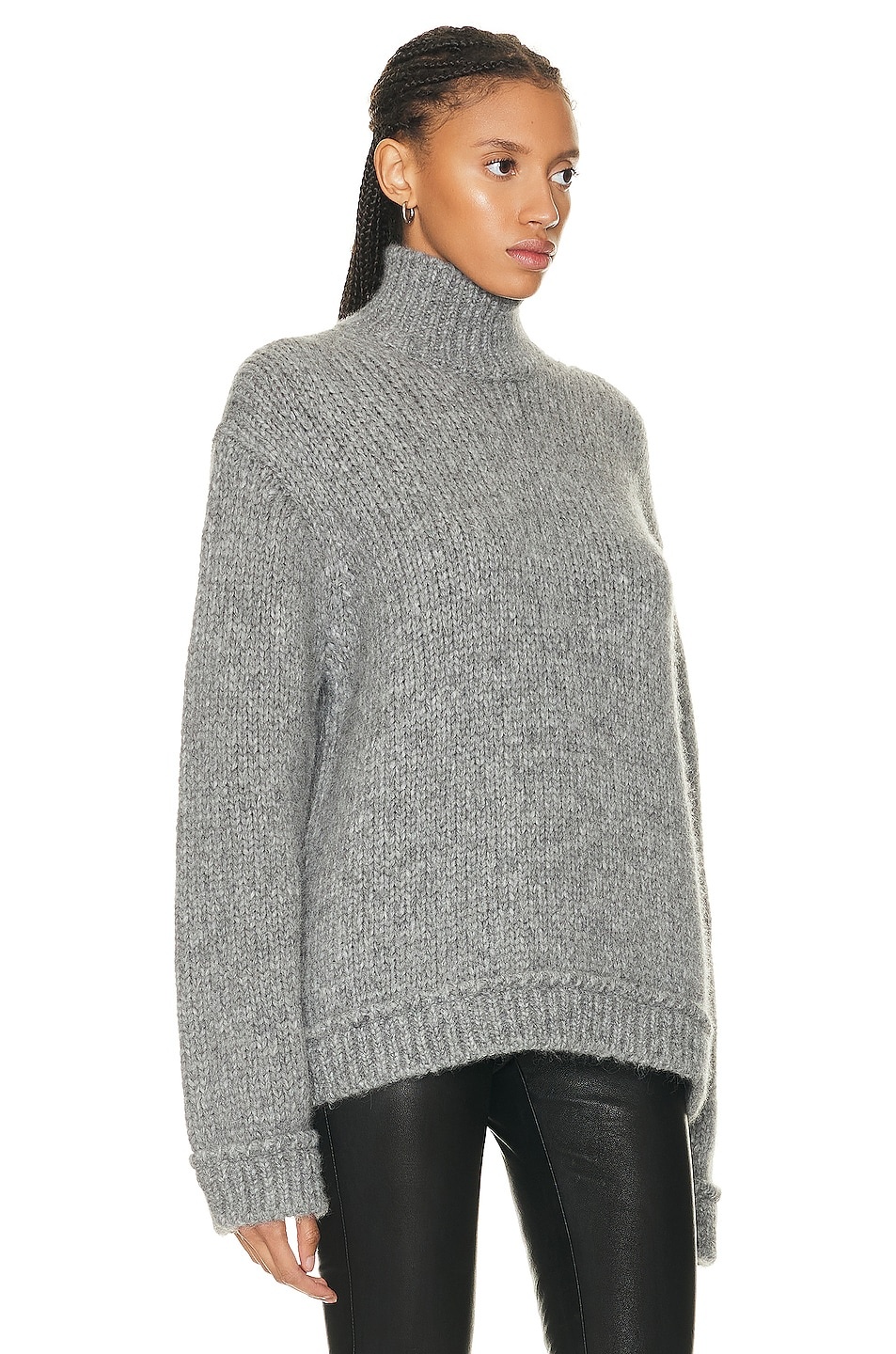 Relaxed Fit Turtleneck Top - 2