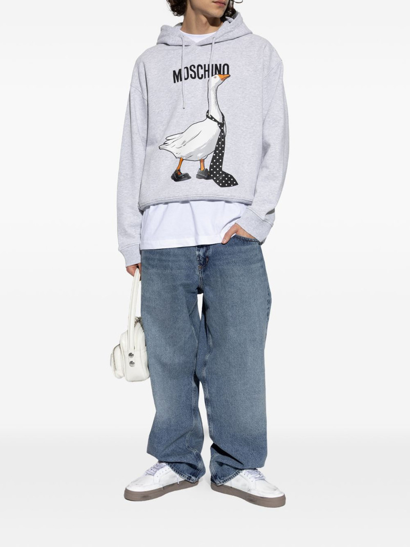 Moschino goose-print hoodie outlook