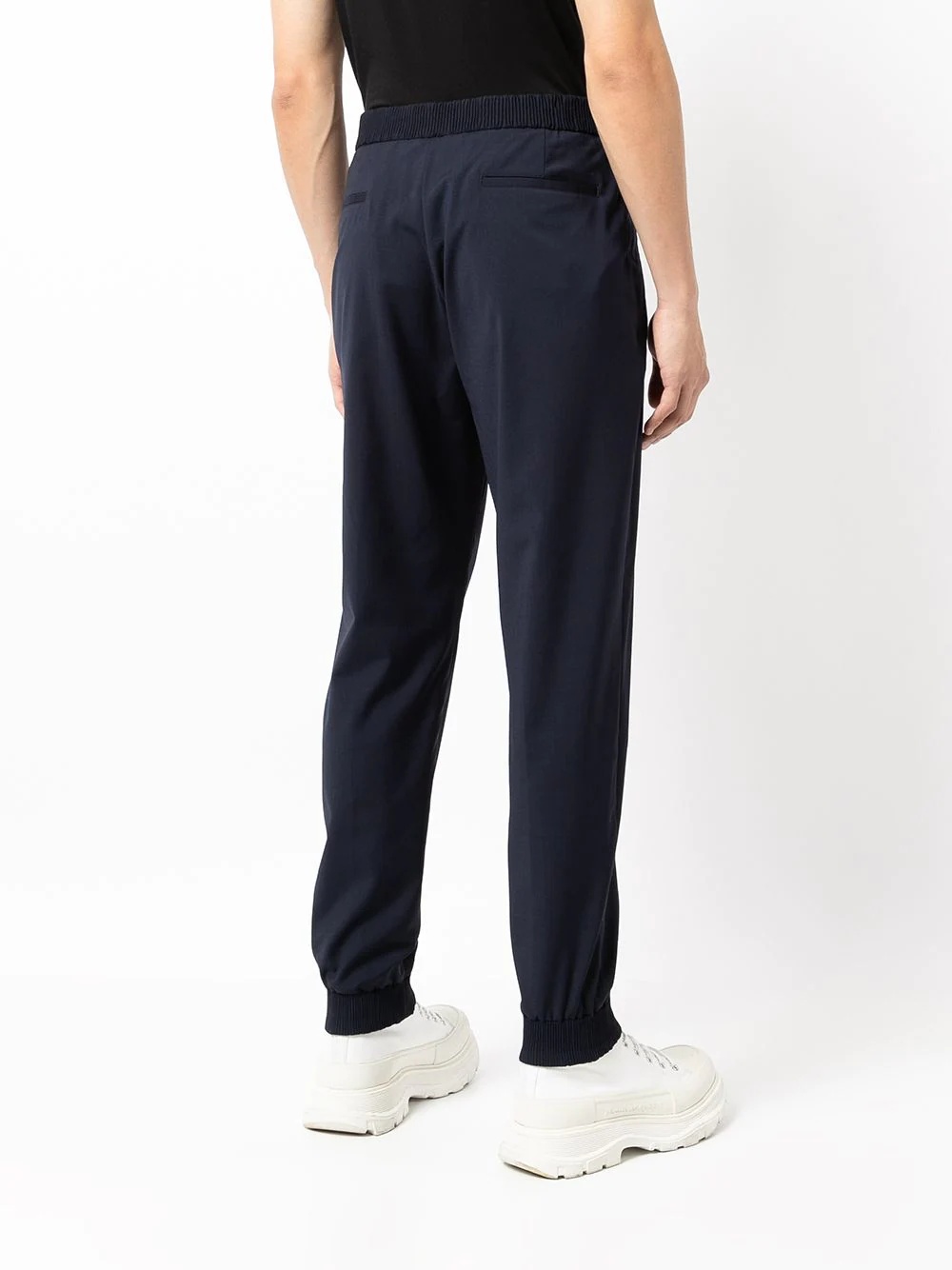 slim-fit wool trousers - 4