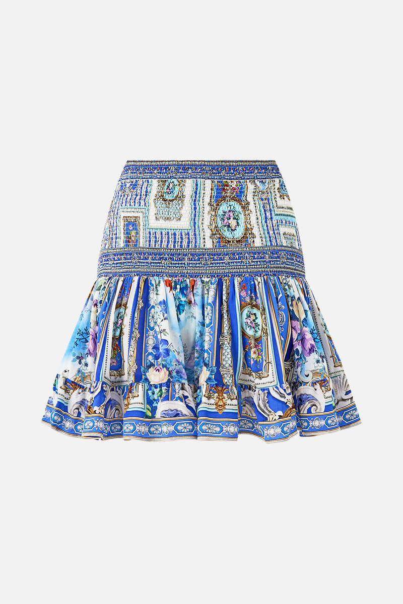 CAMILLA SHORT SHIRRED SKIRT outlook