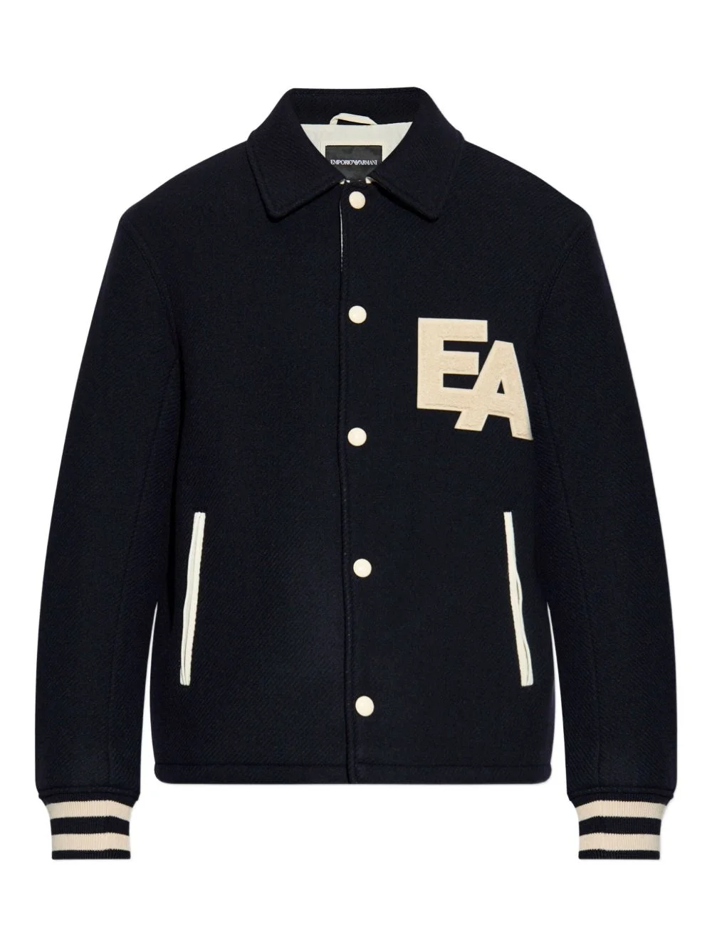 varsity-logo bomber jacket - 1