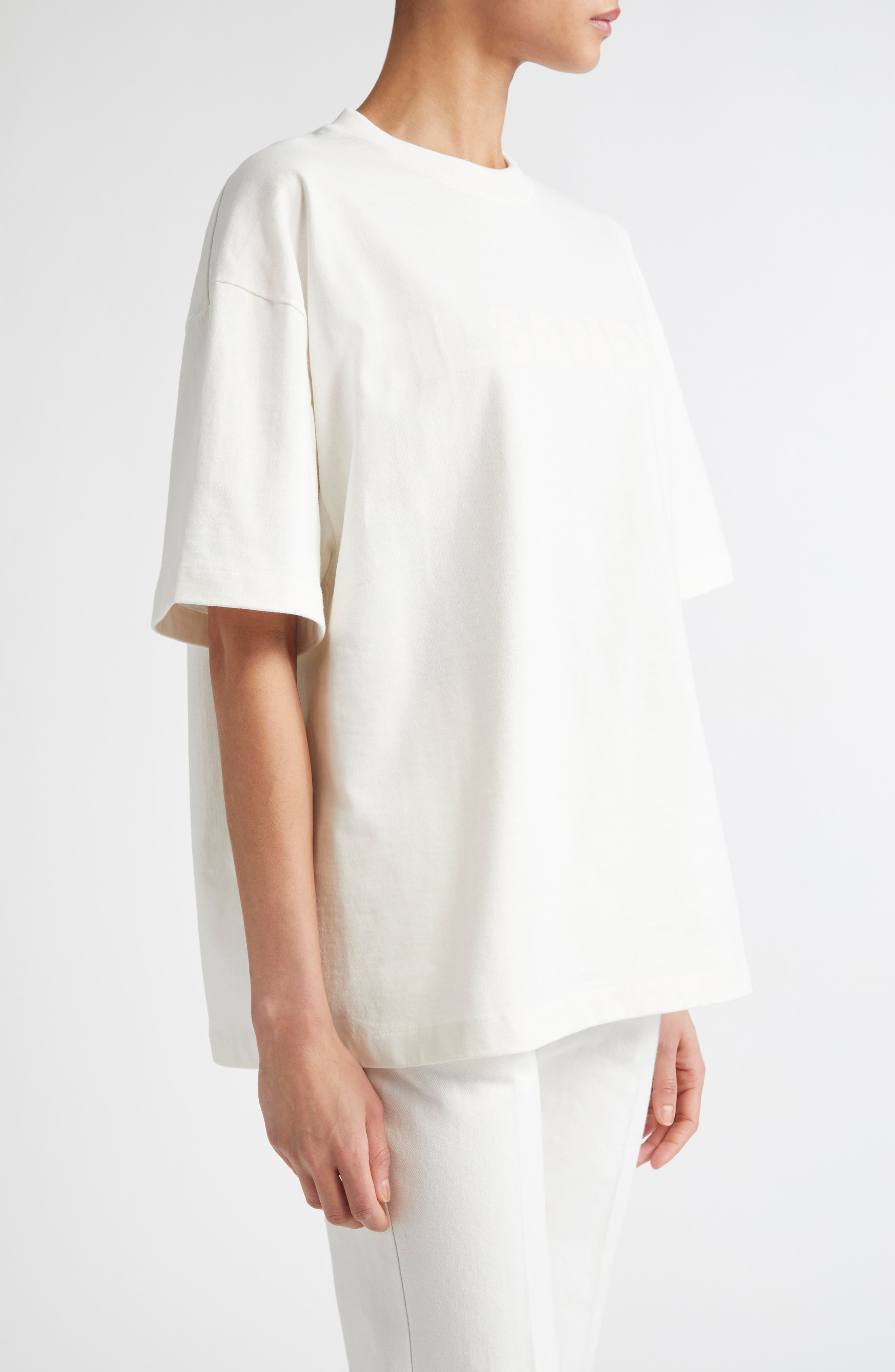 Jil Sander Boxy Logo Graphic T-Shirt in Porcelain at Nordstrom - 3