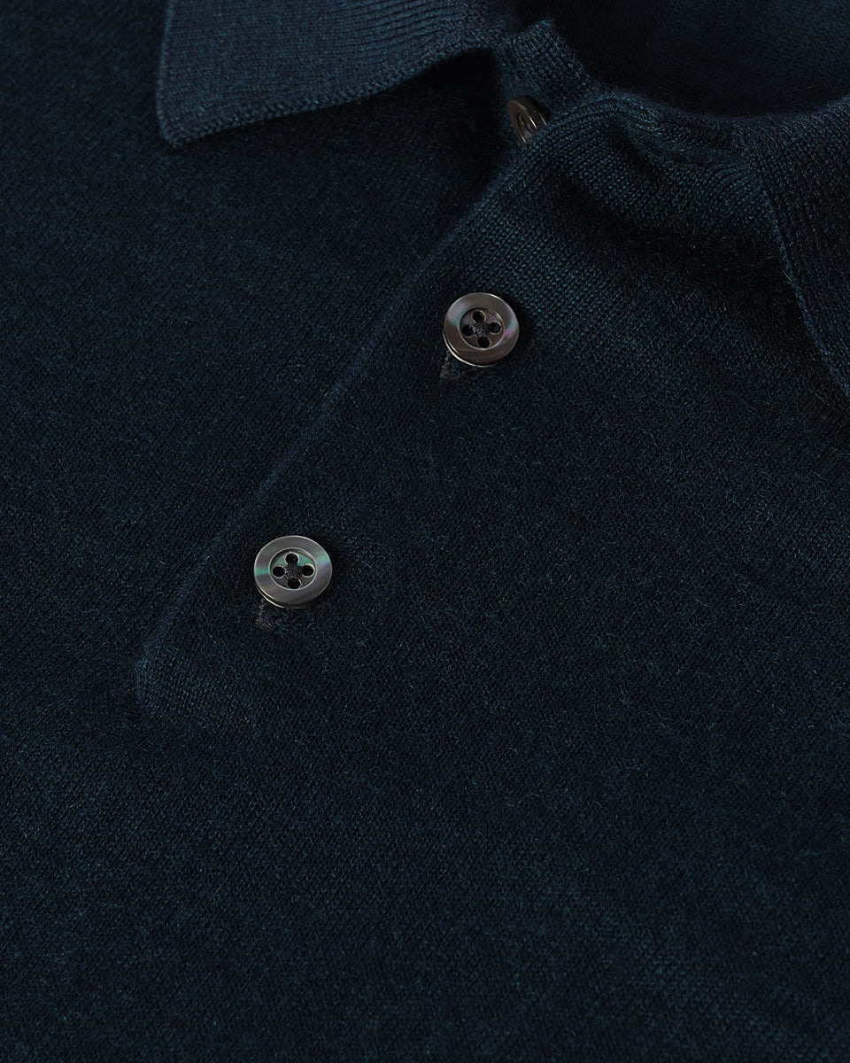 Green Cashmere Polo Shirt - 6