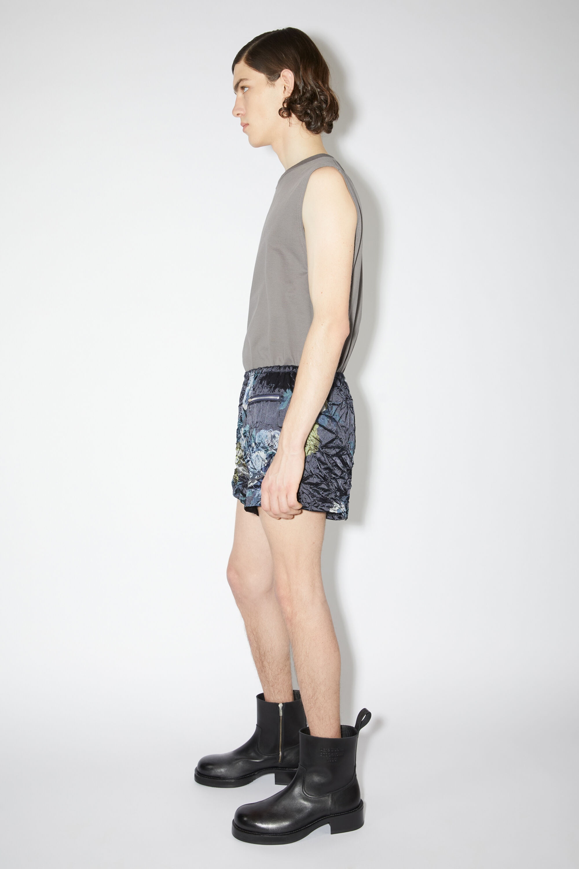 Printed shorts - Navy - 4