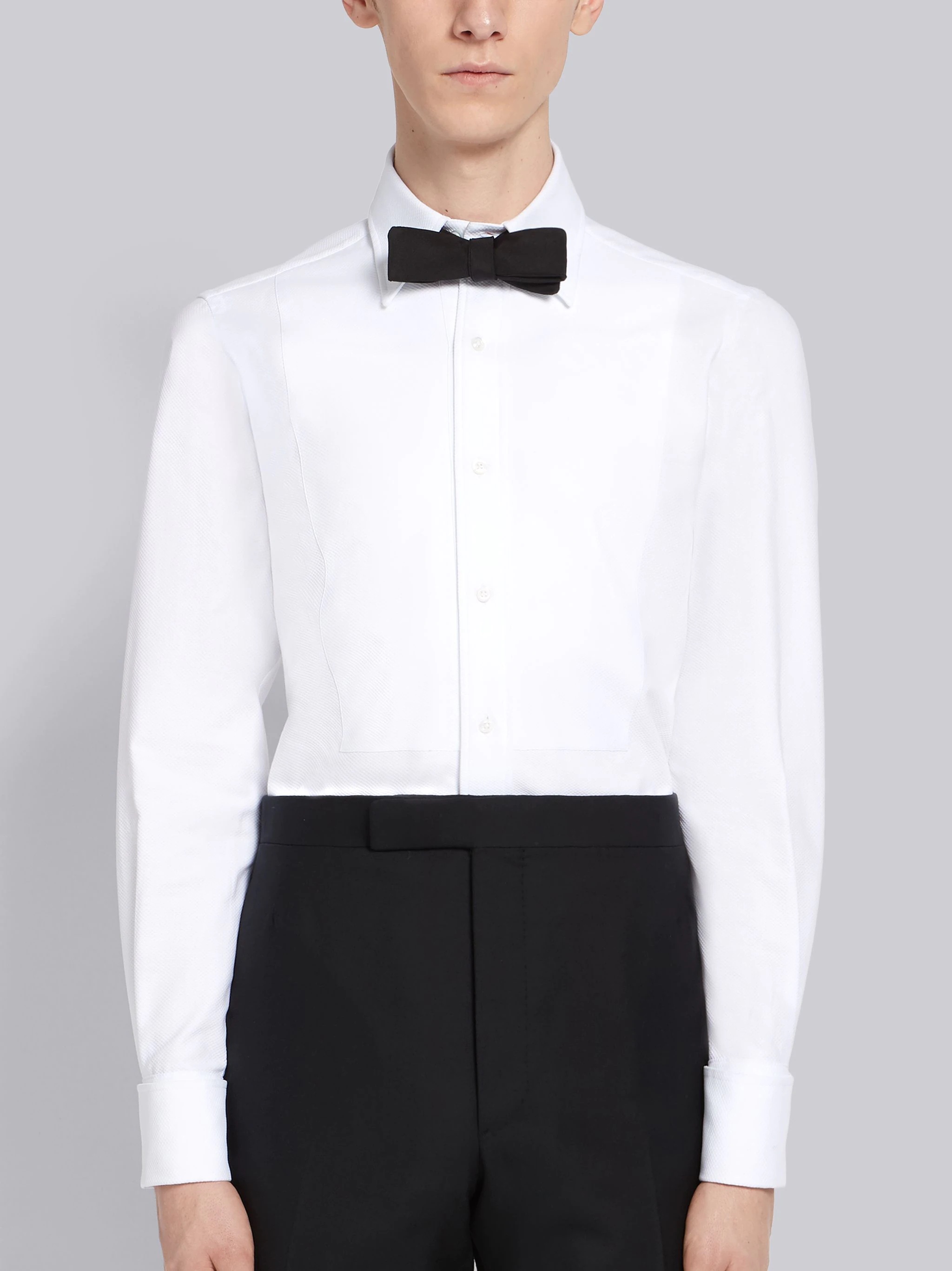 Button-Down Piqué Tux Shirt - 1