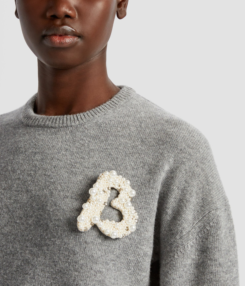 Erdem PEARL ALPHABET BROOCH B outlook