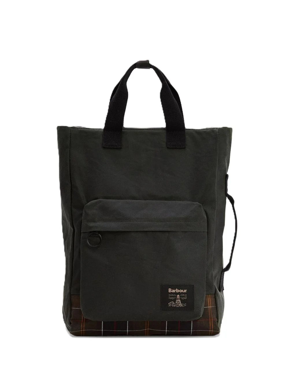 Field Wax tartan-trimmed backpack - 1