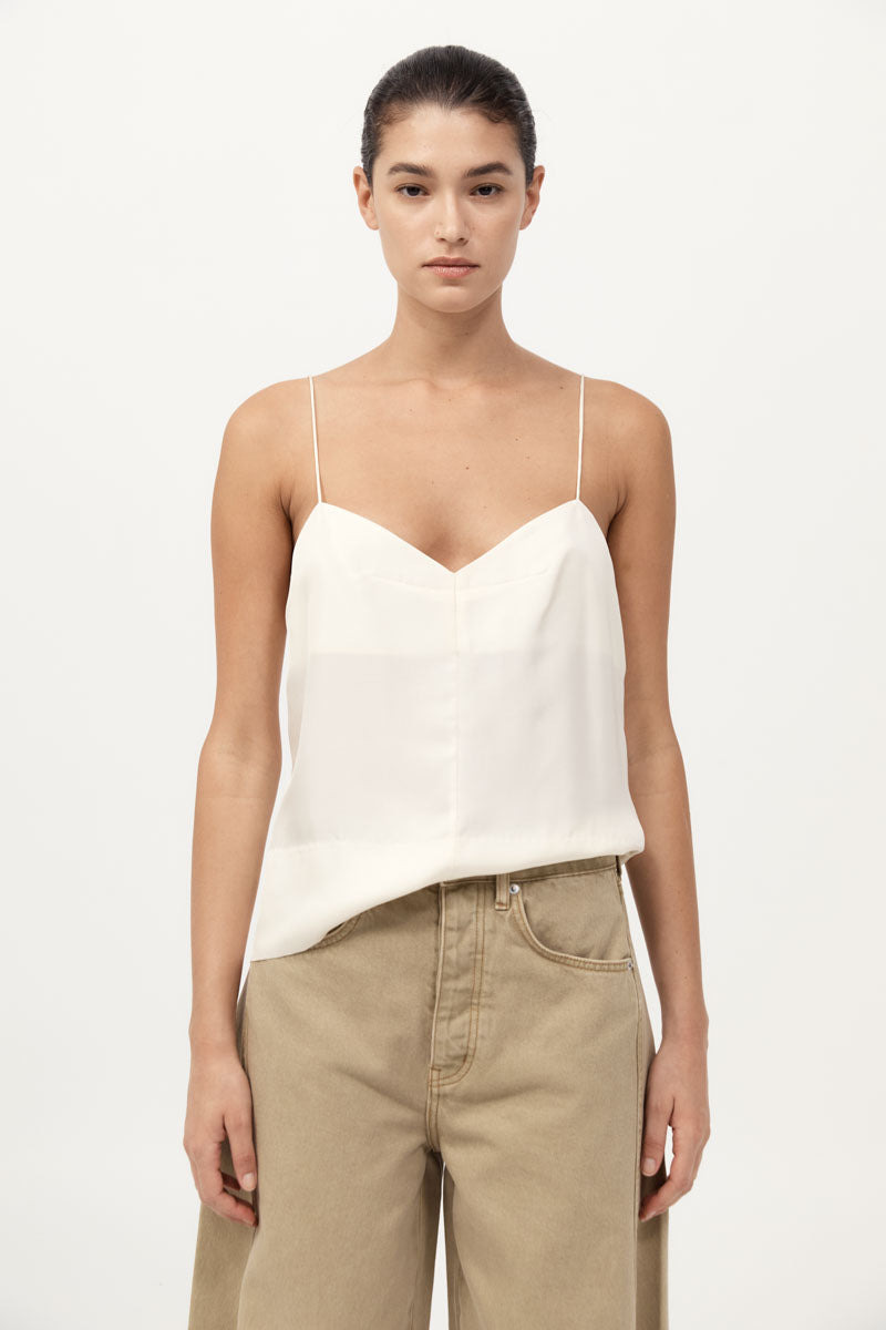 Silk Twill Cami - Milk - 2