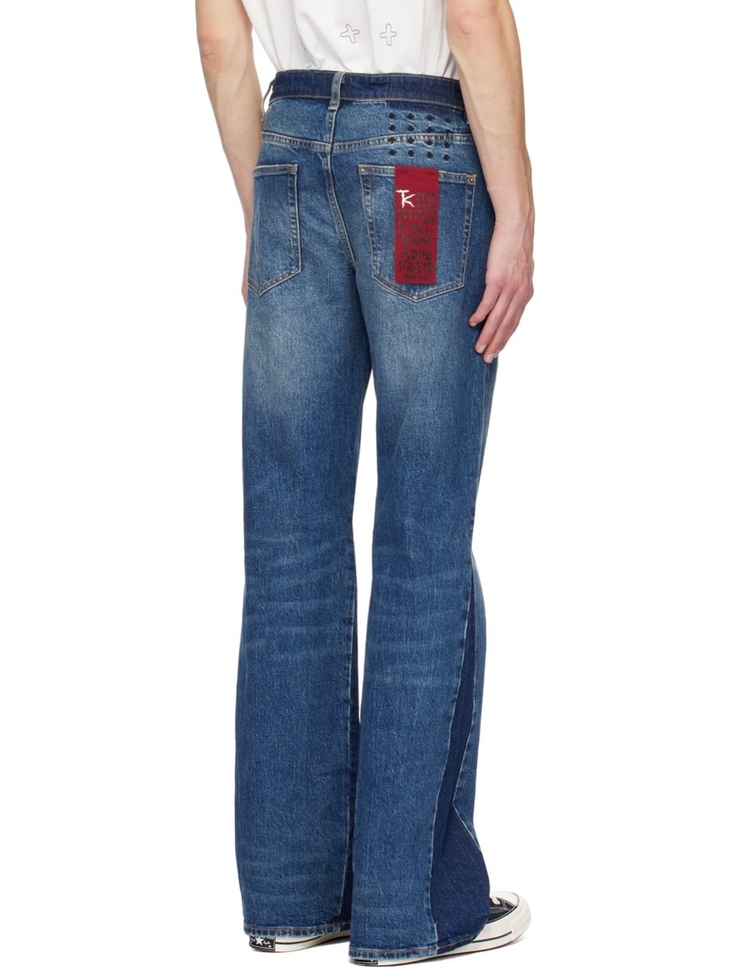 Indigo Trippie Redd Editions Bronko Trip Spliced Jeans - 3