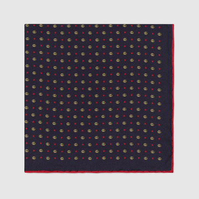 GUCCI Double G and stars silk pocket square outlook
