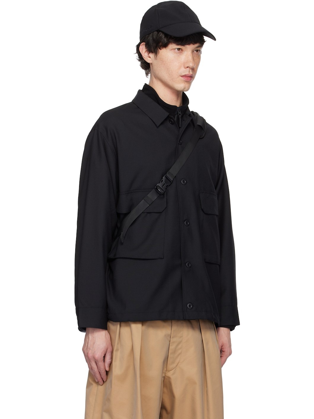 Black Hybrid Wool Shirt - 2
