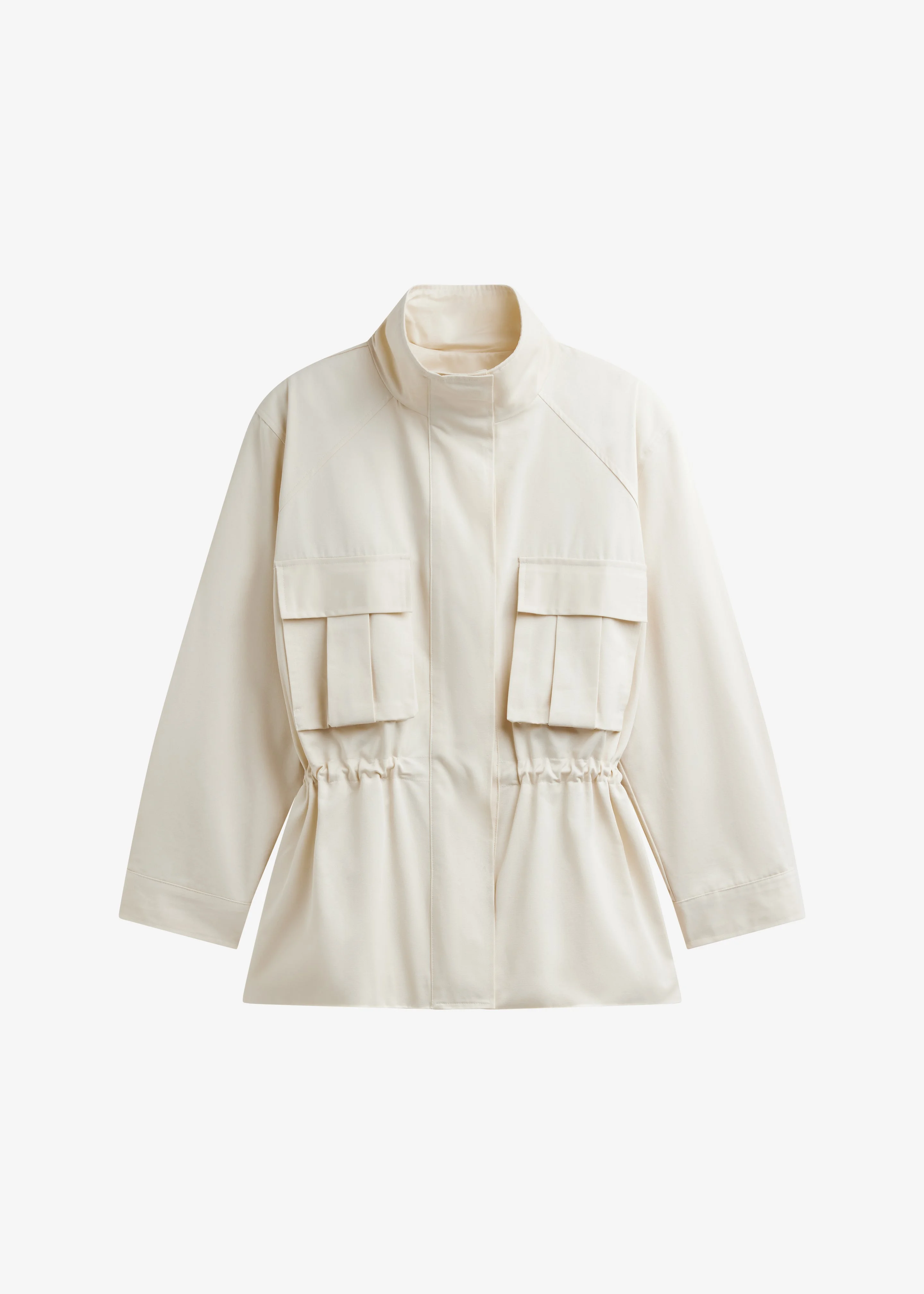 Bailly Padded Utility Jacket - Cream - 1