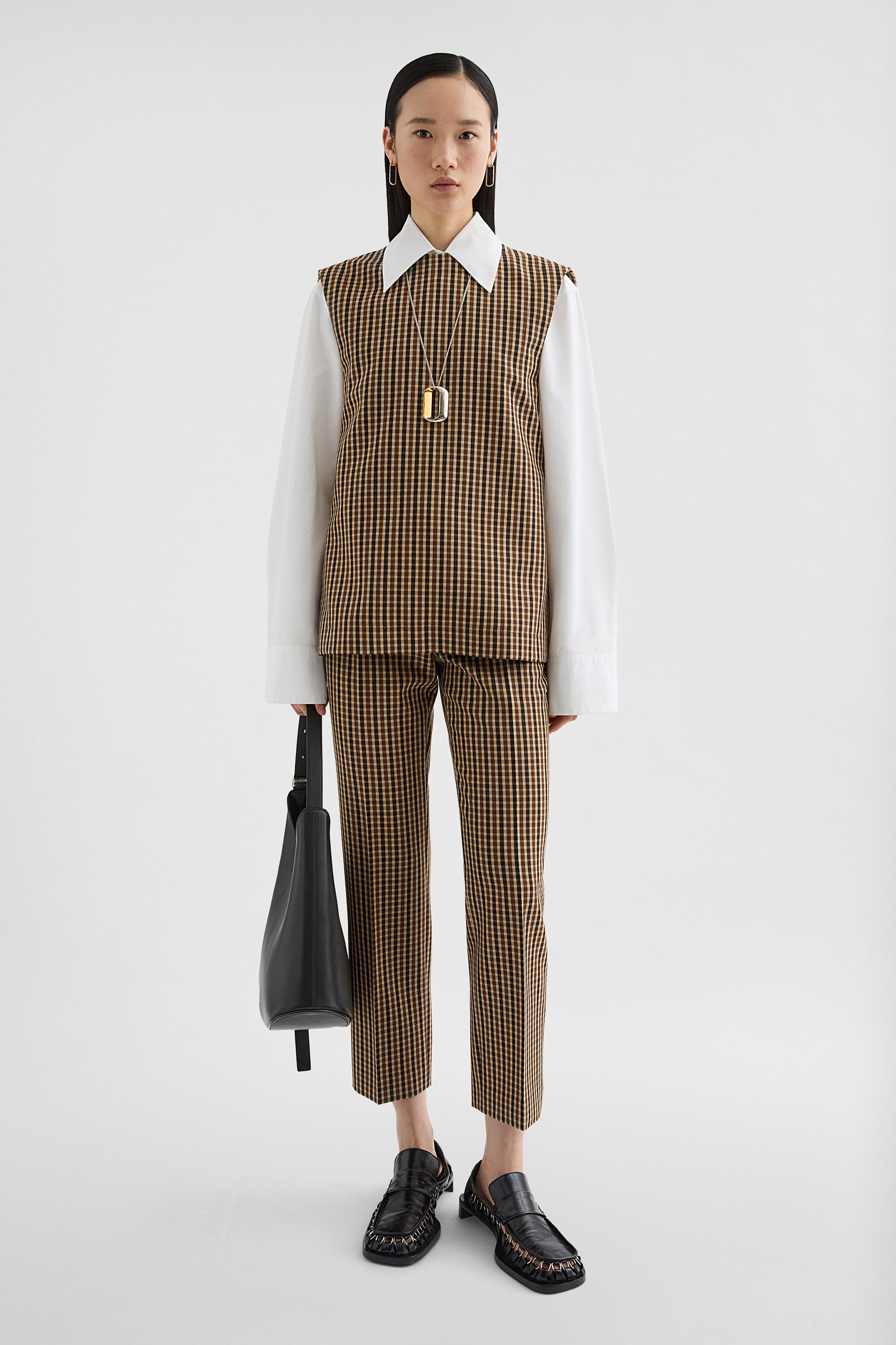 Wool Canvas Crew-Neck Vest - 5
