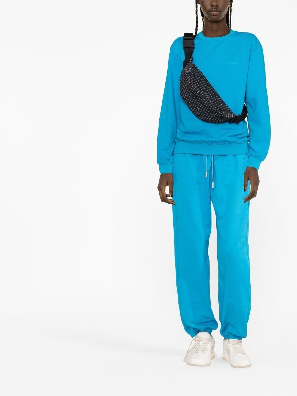 logo-embroidered cotton track pants - 3