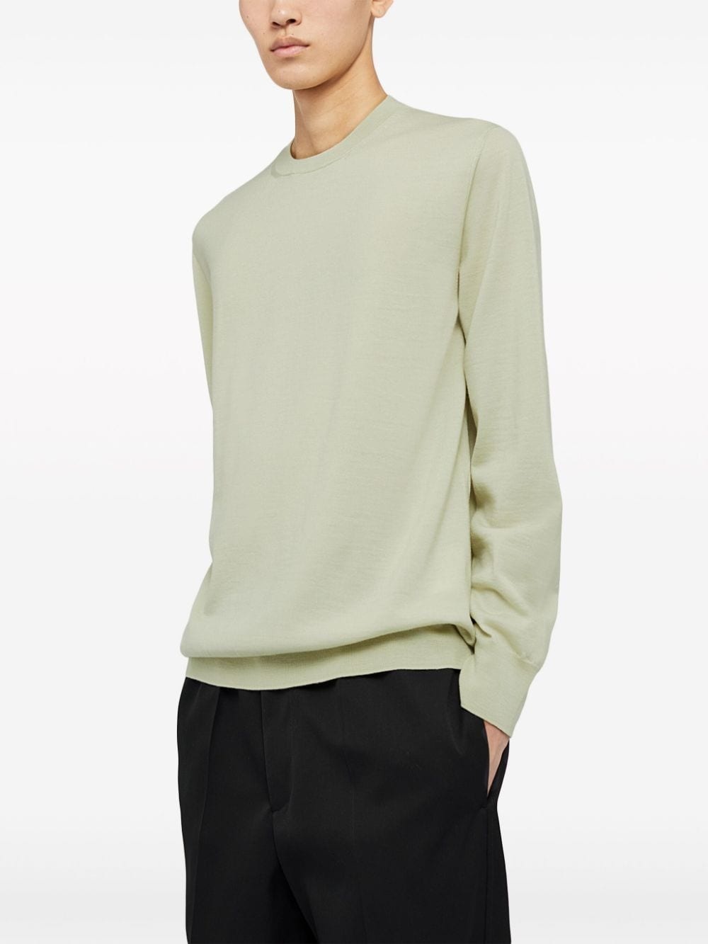 crew-neck wool jumper - 2