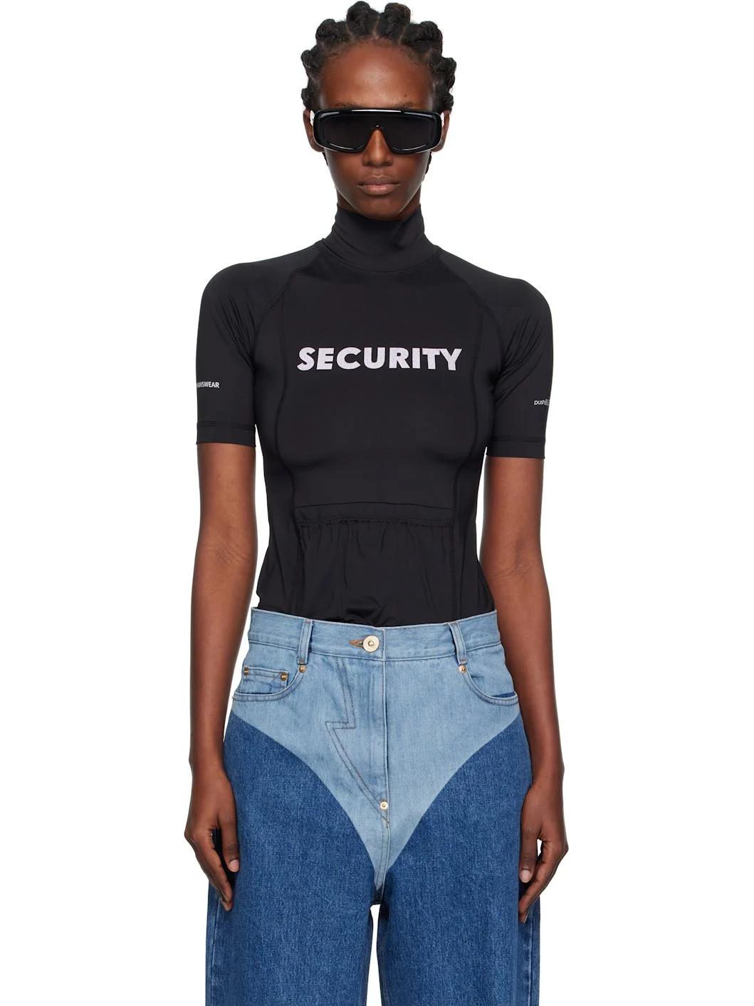 Black 'Security' Pocket Turtleneck - 1