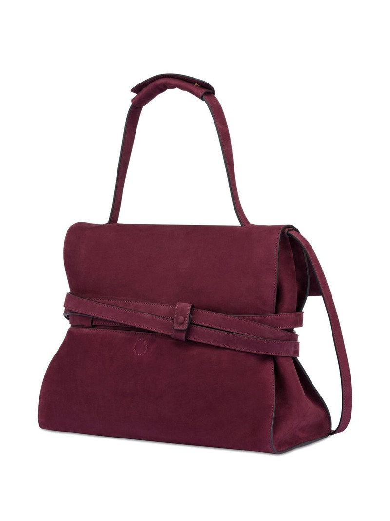 Moschino medium Tie Me suede shoulder bag outlook