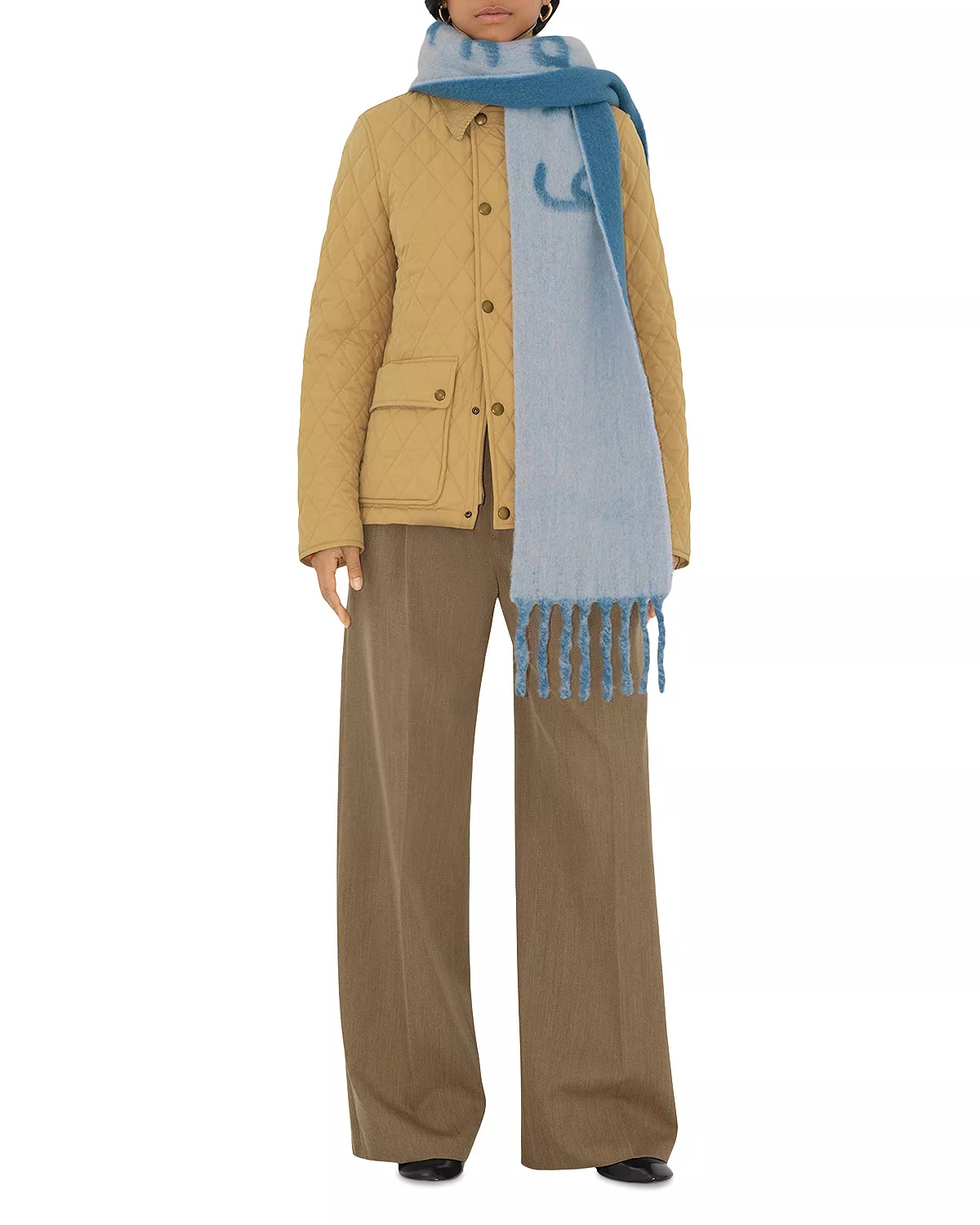 Reversible Logo Wool Blend Scarf - 8
