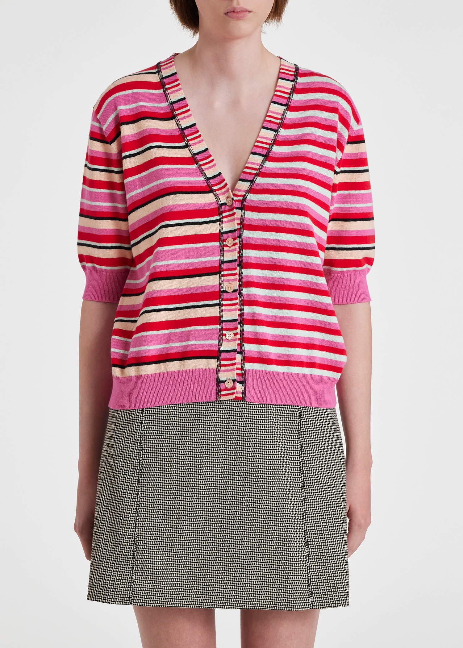 'Patchwork Stripe' Cardigan - 3
