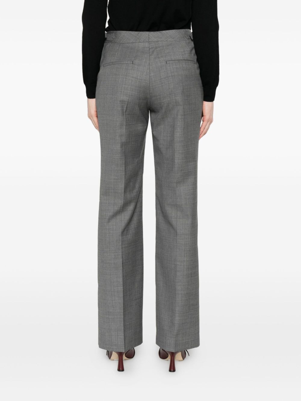 mid-grey straight-leg trousers - 4