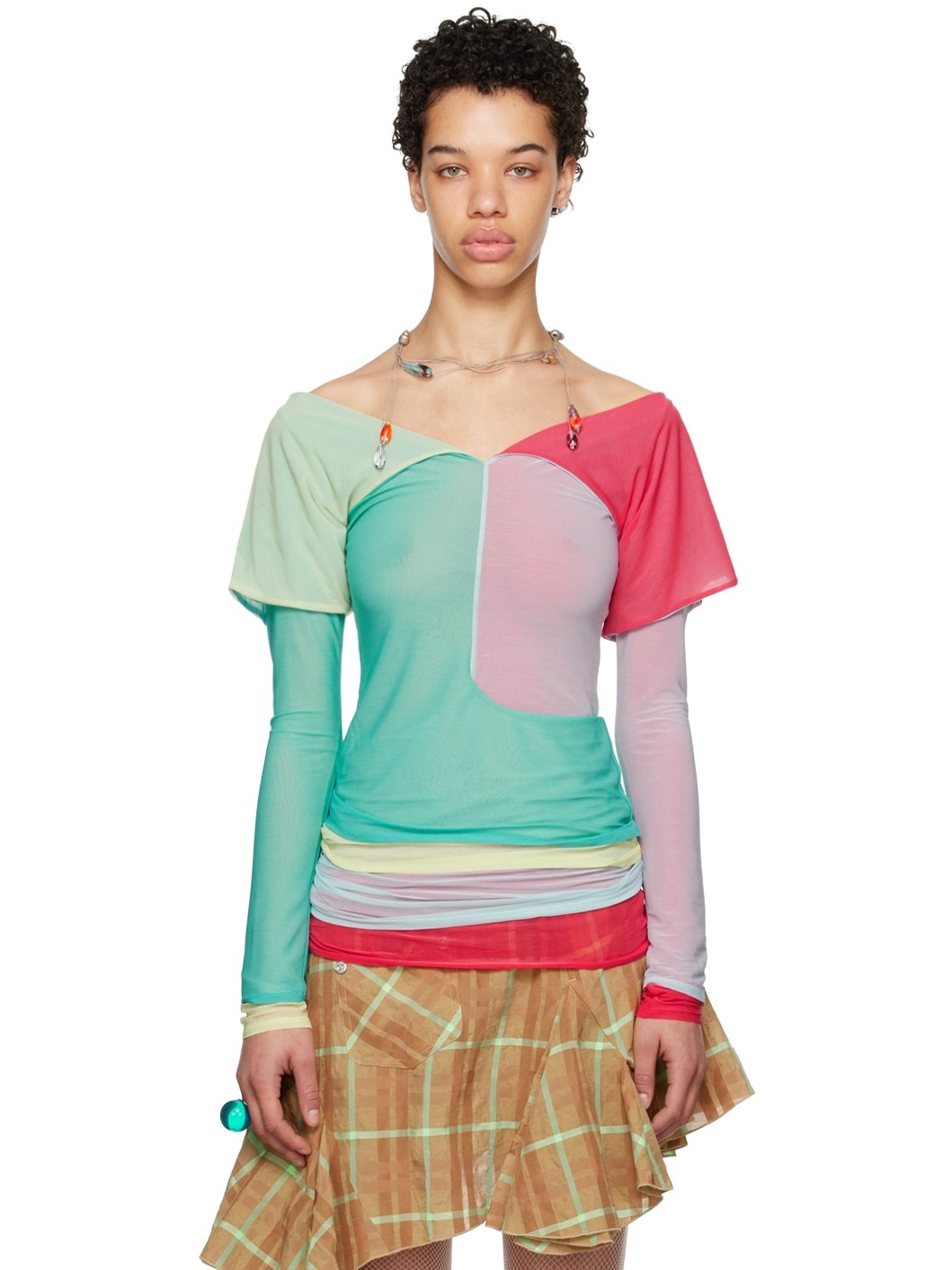 Multicolor Mora Long Sleeve T-Shirt - 1