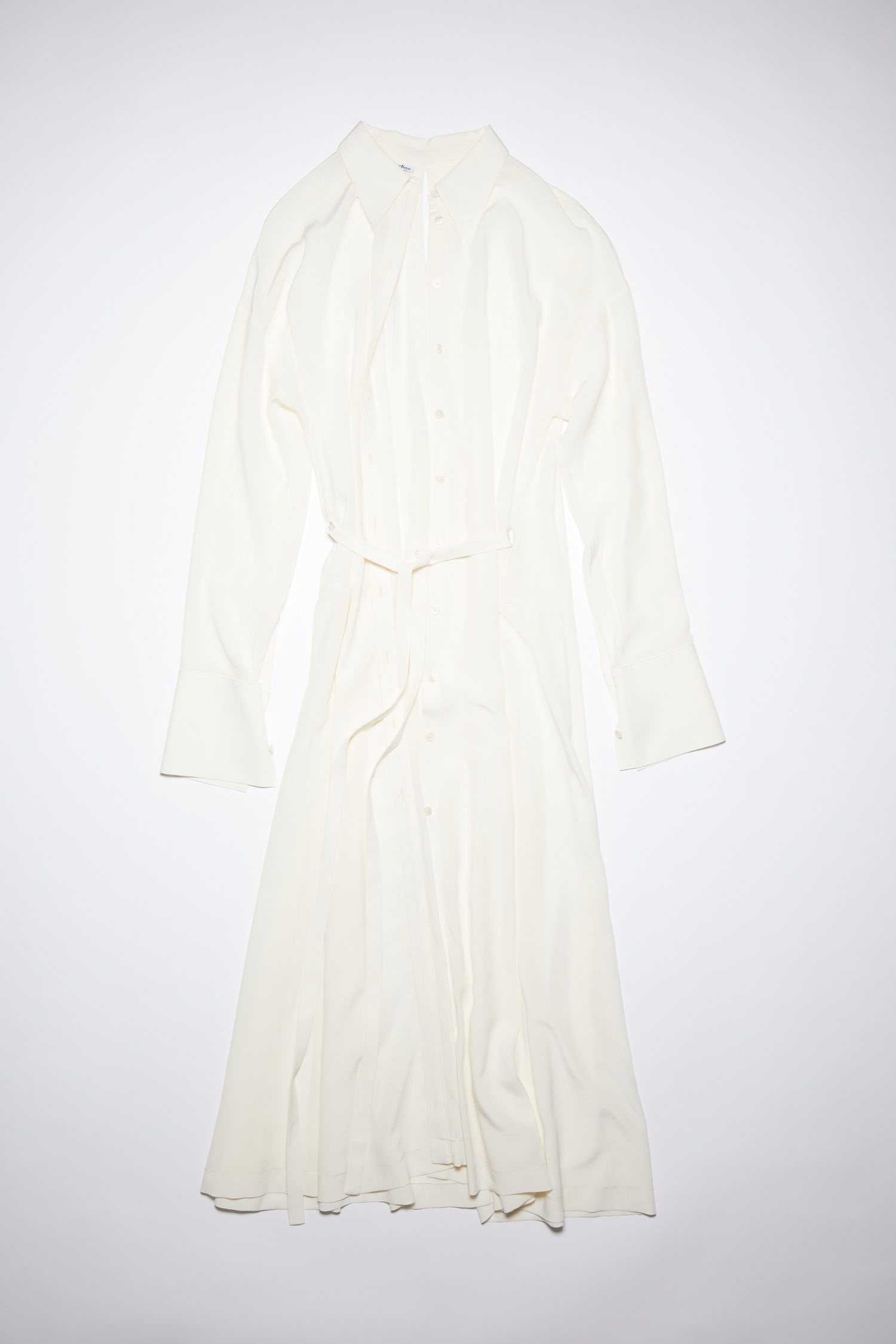 Silk shirt dress - Ecru beige - 4