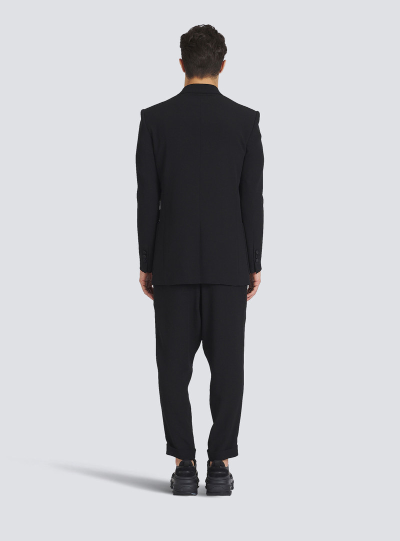 Eco-designed double-breasted crepe blazer 4