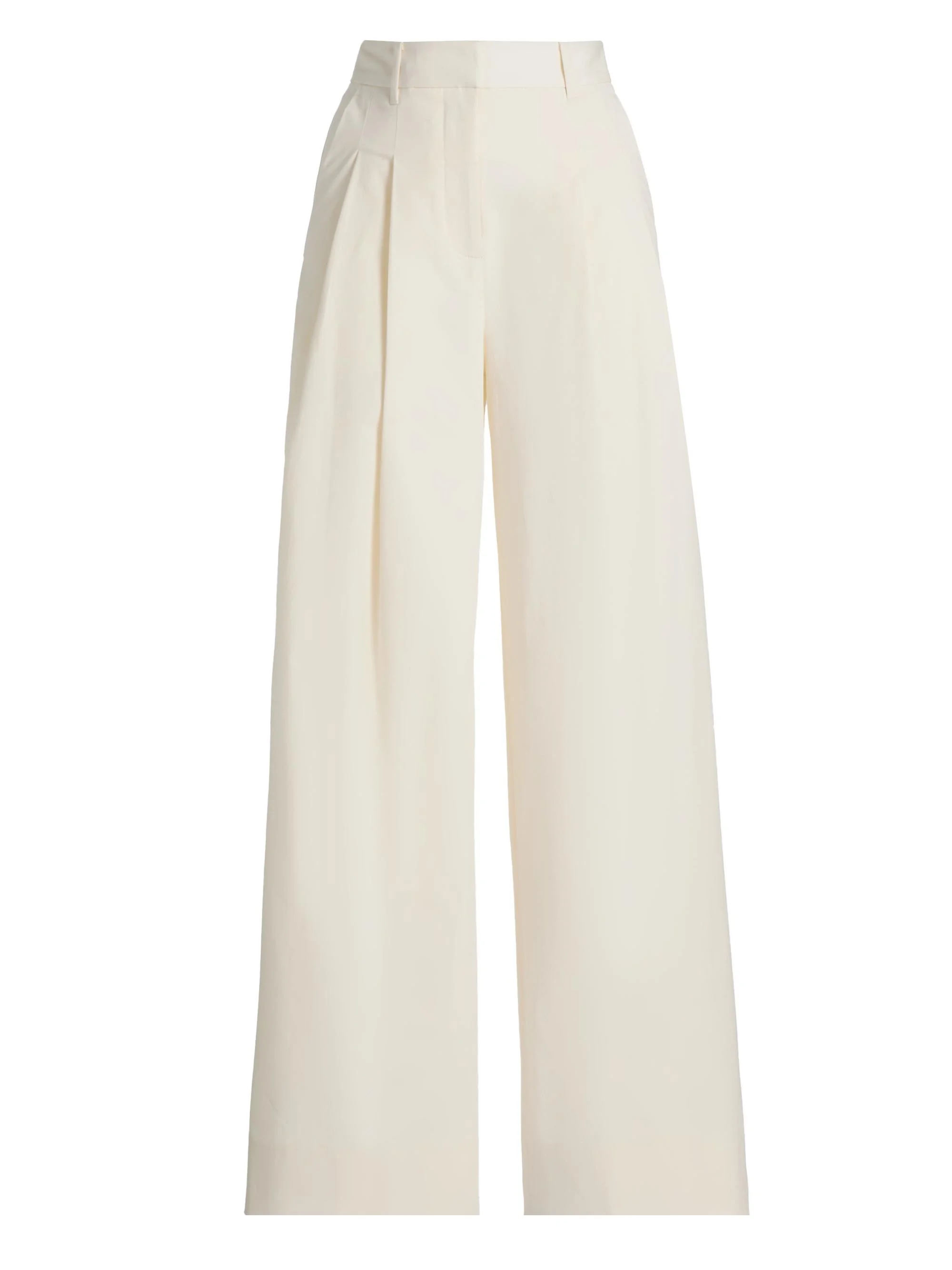 Women's Juliana Twill Wide-Leg Trousers - Soft White - 1