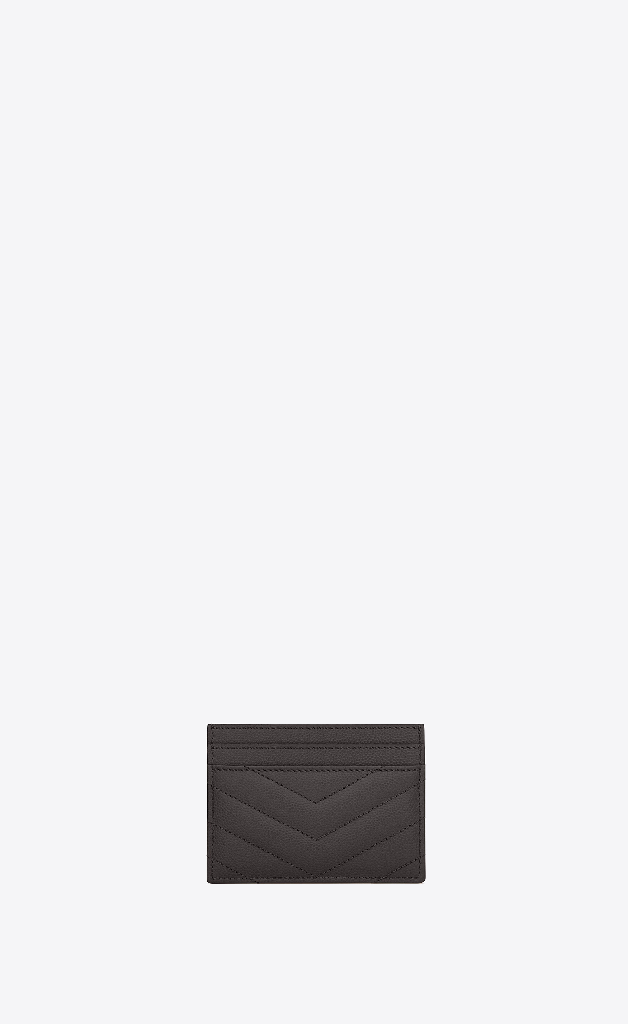 cassandre saint laurent matelassé card case in grain de poudre embossed leather - 2