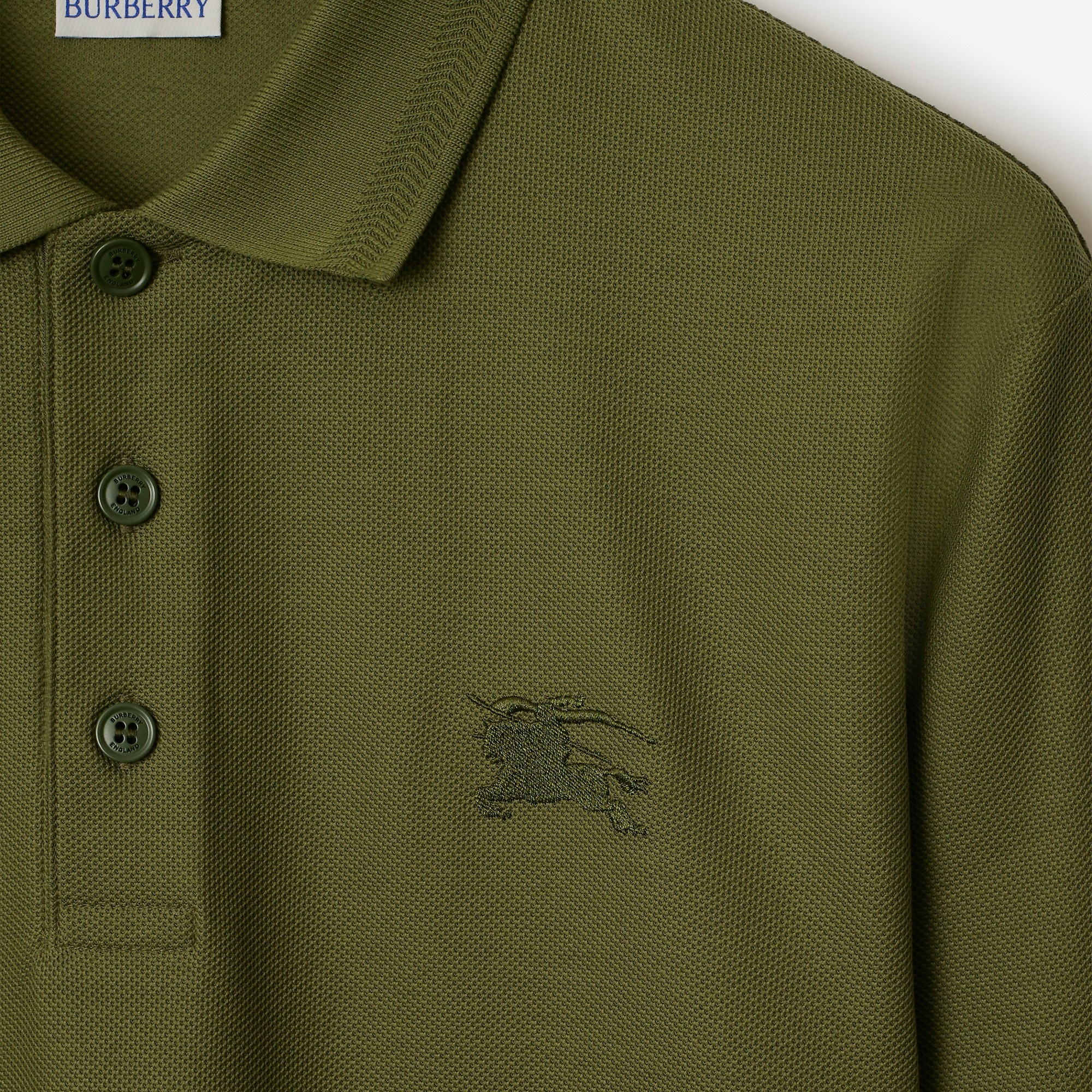 Long-sleeve Cotton Polo Shirt - 5