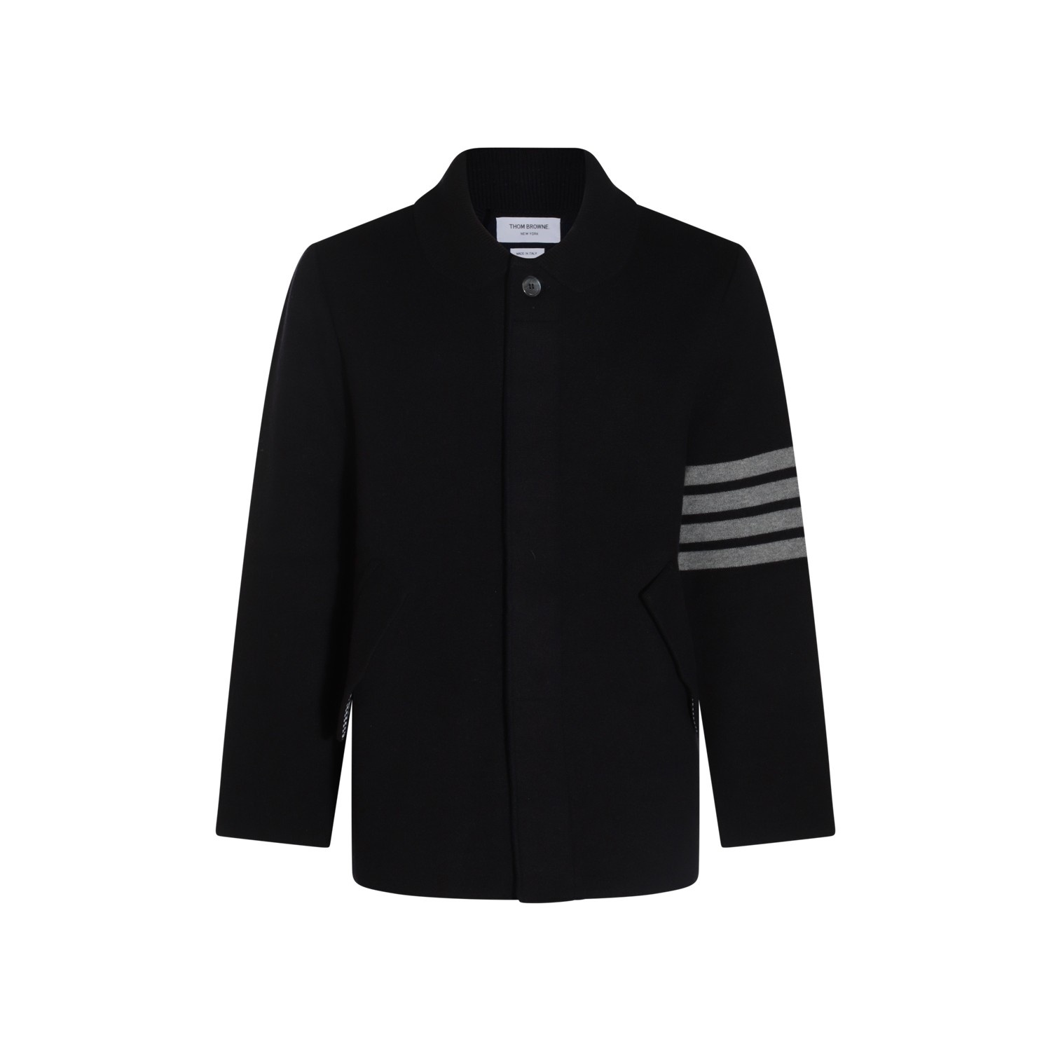 ダウンジャケット・コート THOM BROWNE FW25 Thom Browne Coats Blue (FOD025X 05222415) Thom Browne ダウンコート - ダークブルー | FOD025X05222415