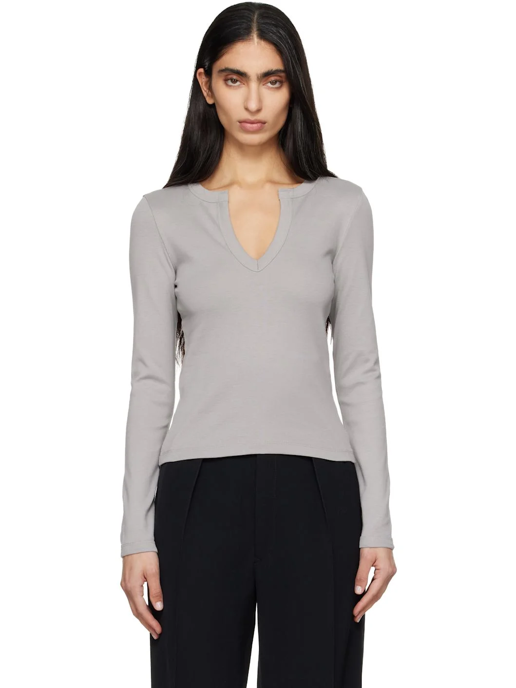 Gray Iman Longsleeve T-shirt - 1