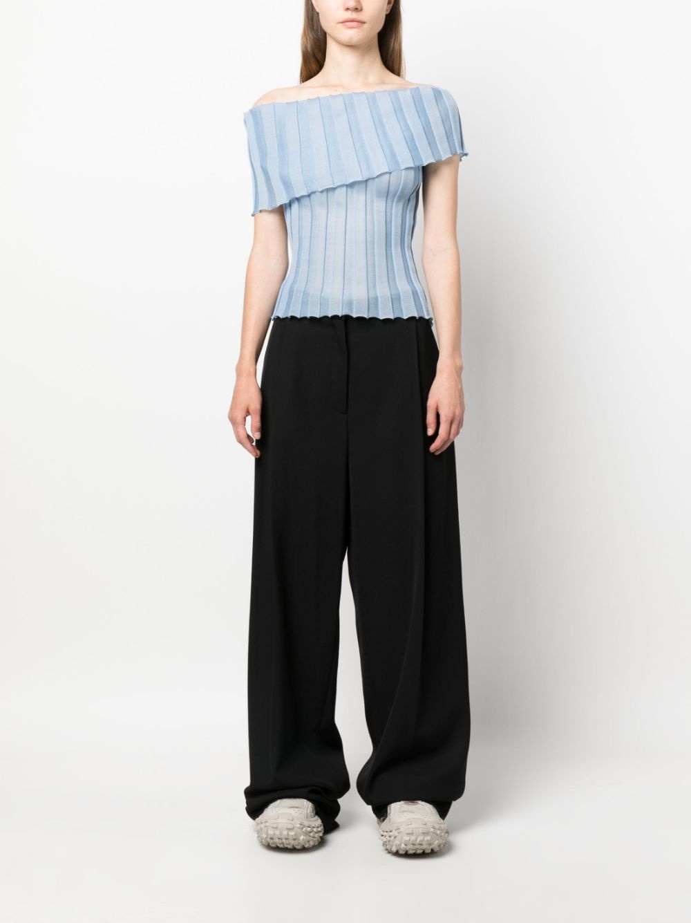 pleated cotton trousers - 2