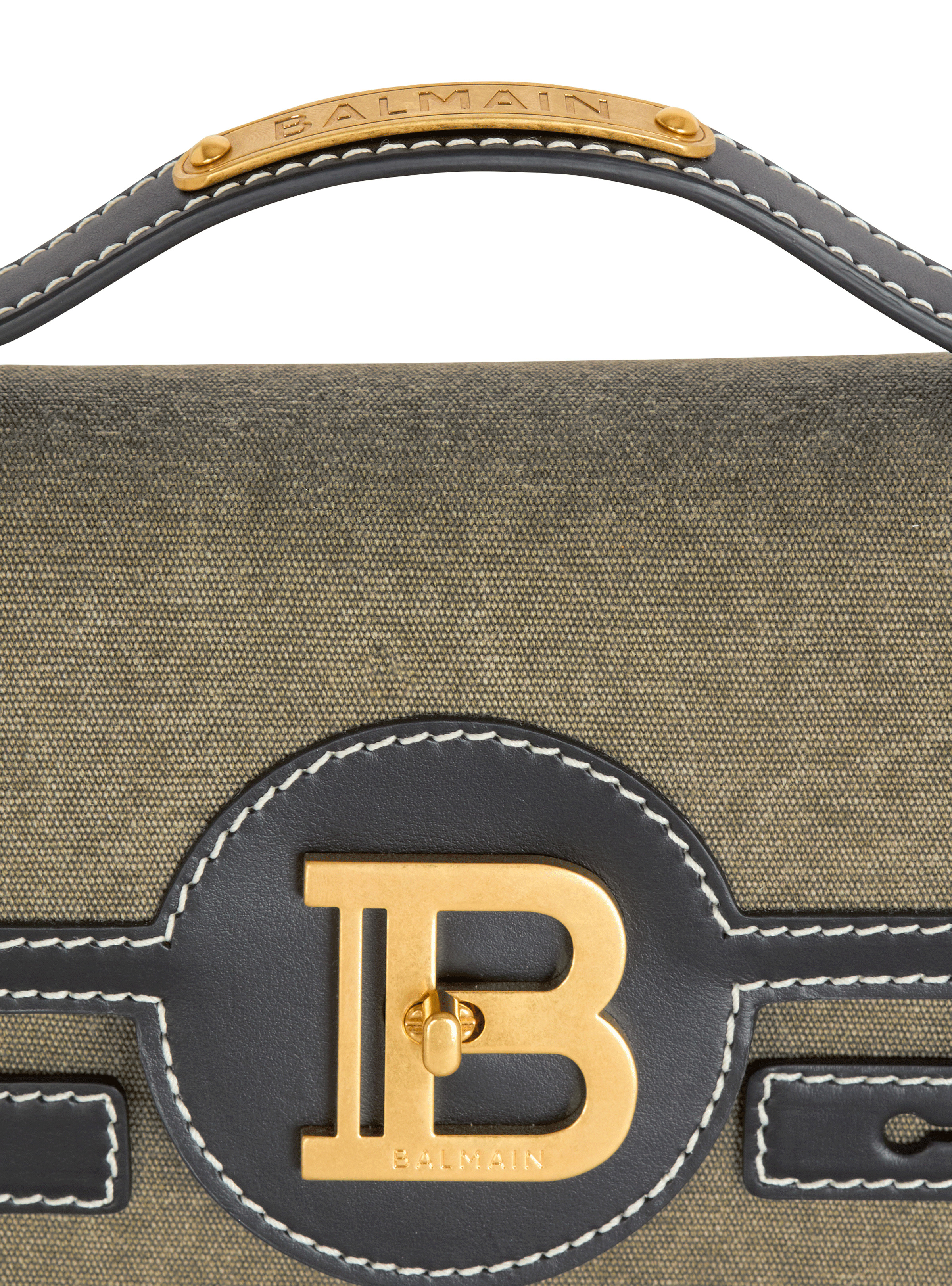 B-Buzz Shoulder 24 leather and canvas bag - 7