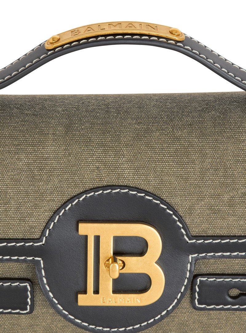 B-Buzz Shoulder 24 leather and canvas bag 7