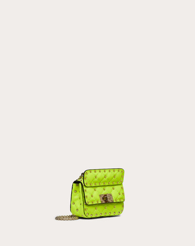 Valentino Micro Rockstud Spike fluo calfskin leather bag outlook