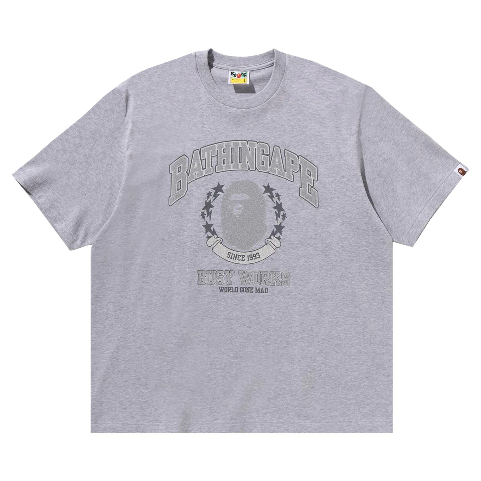 BAPE Bathing Ape Relaxed Fit Tee 'Grey' - 1