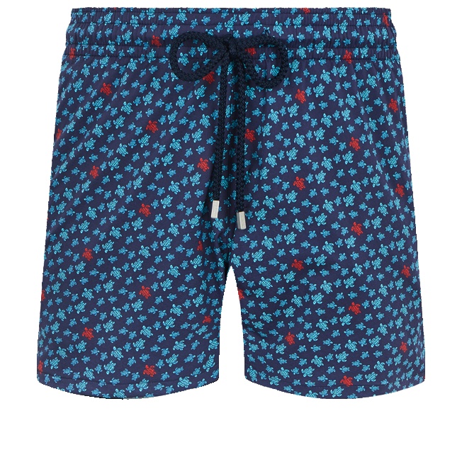 Men Stretch Swim Trunks Micro Ronde Des Tortues Tricolore - 1