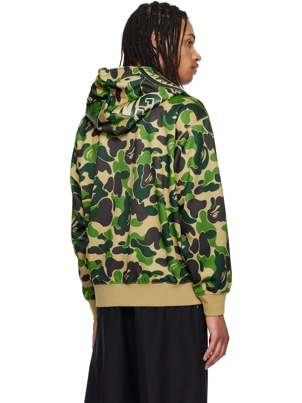 Green ABC Camo Shark Full Zip Hoodie - 3