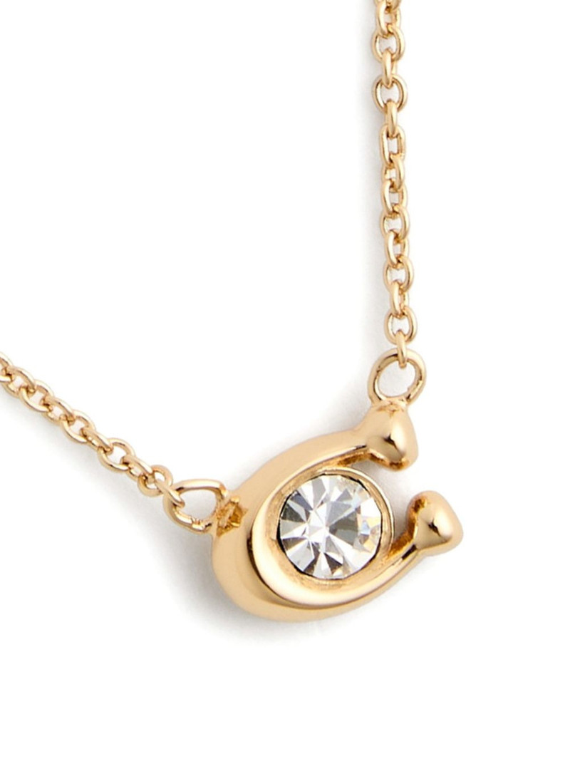 COACH logo-pendant necklace outlook