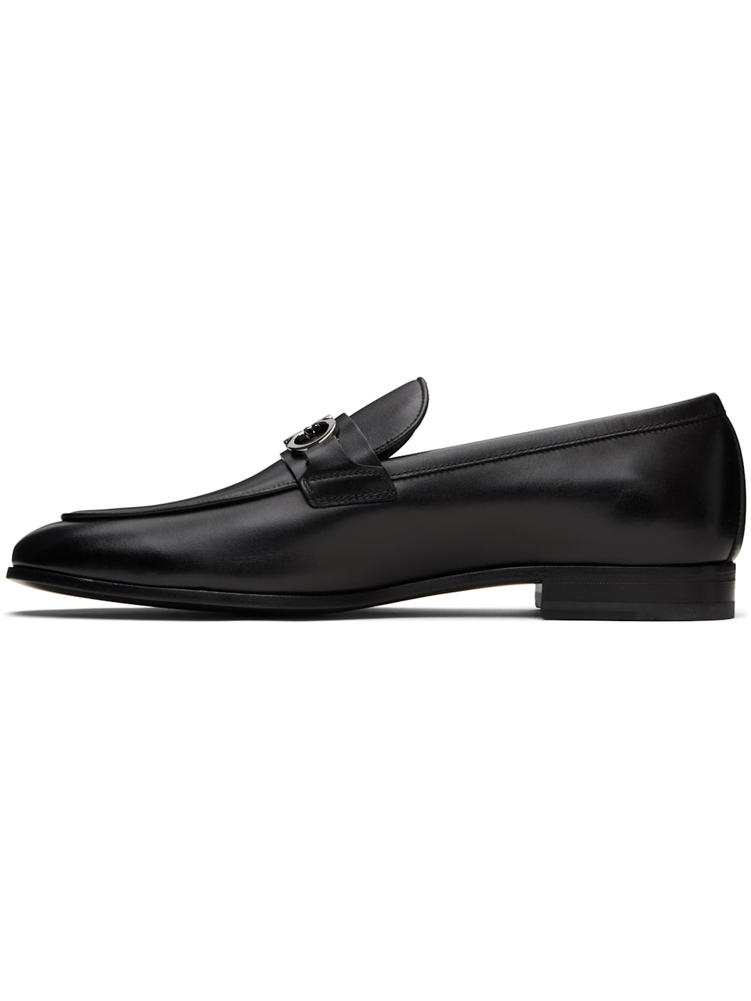 Black Gancini Ornament Loafers - 3
