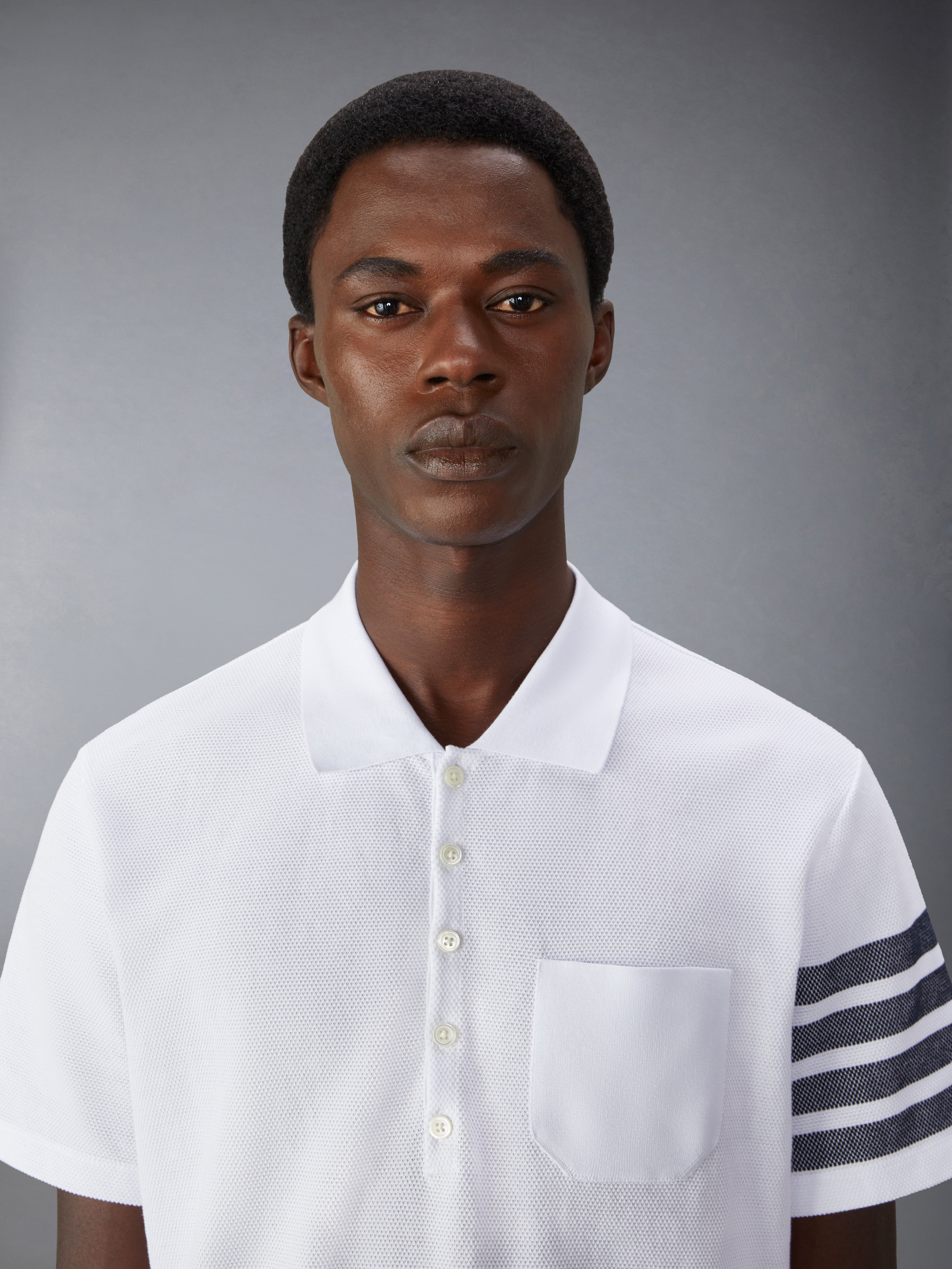 4-Bar cotton polo shirt - 5
