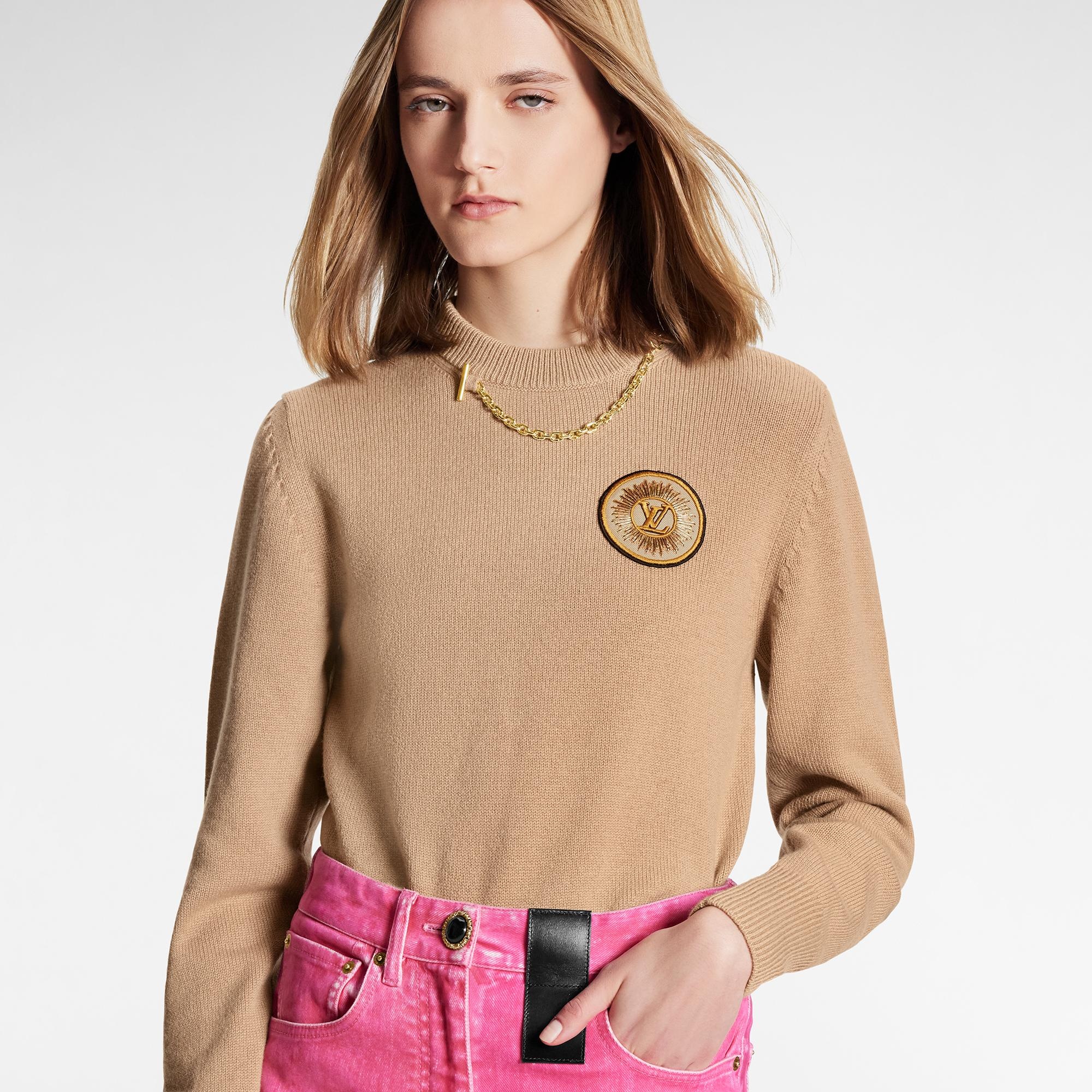 Chain Detail Patch Sweater - 4