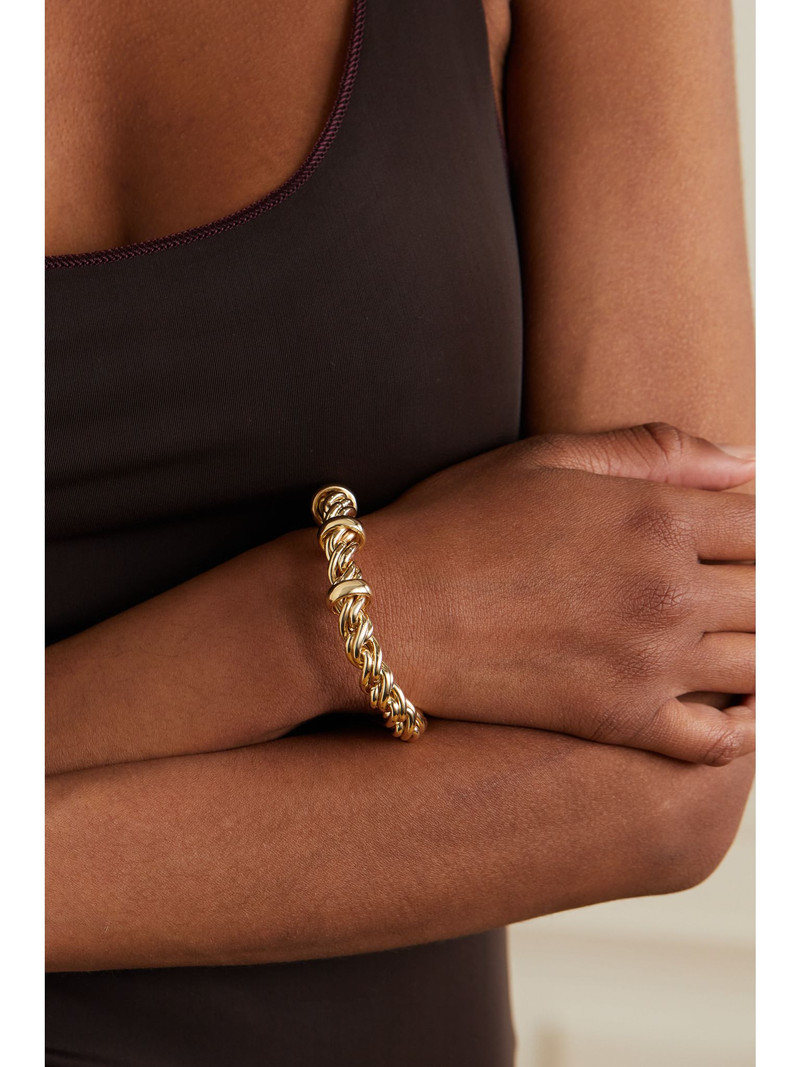 LAUREN RUBINSKI Medium 14-karat gold bracelet Gold outlook