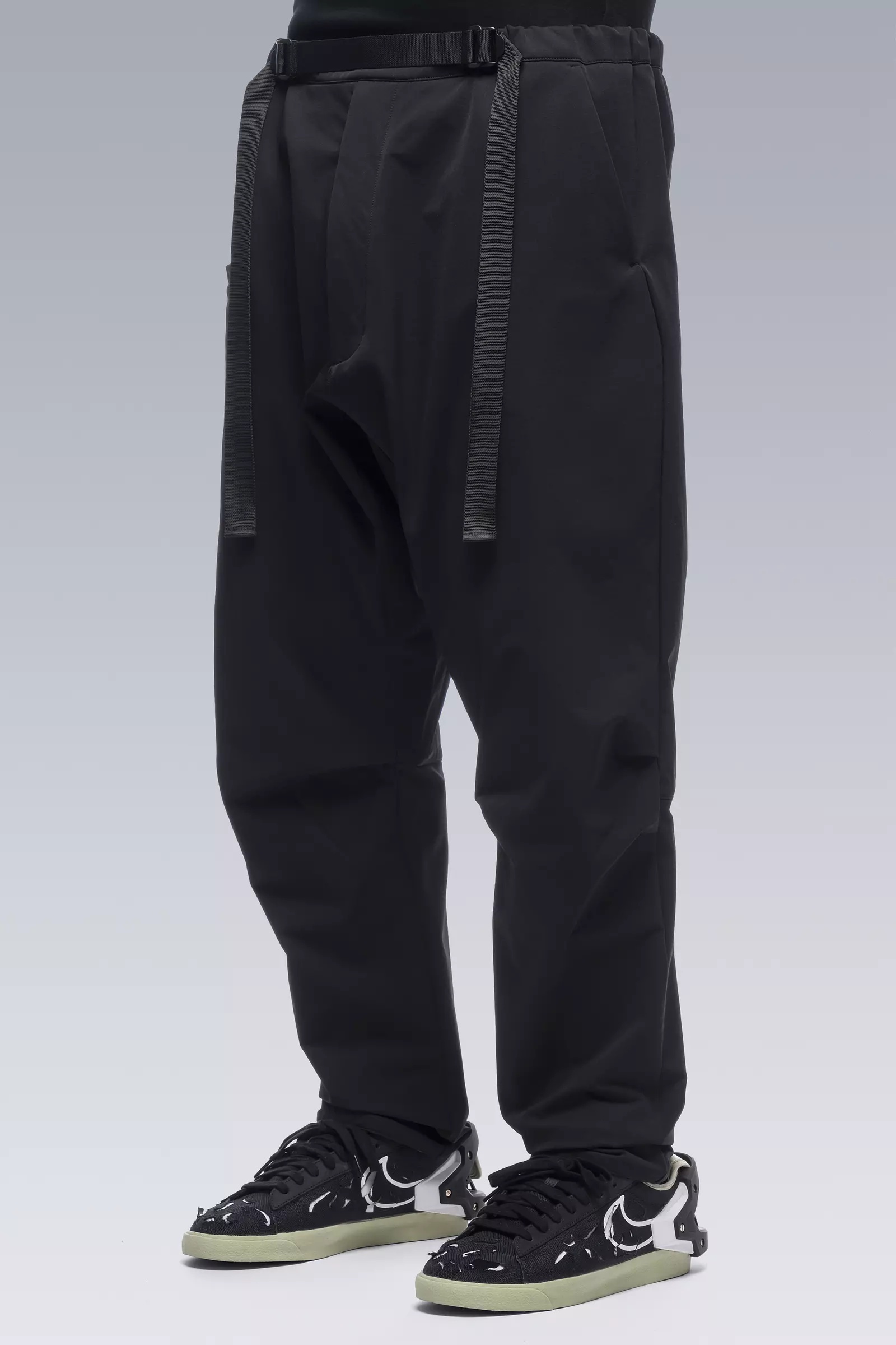 ACRONYM P15-DS schoeller® Dryskin™ Drawcord Trouser Black | REVERSIBLE