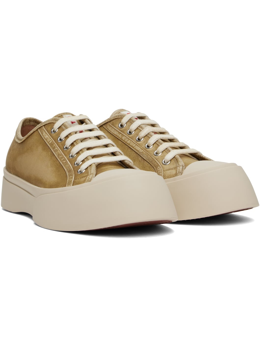 Beige Nappa Leather Pablo Sneakers - 4