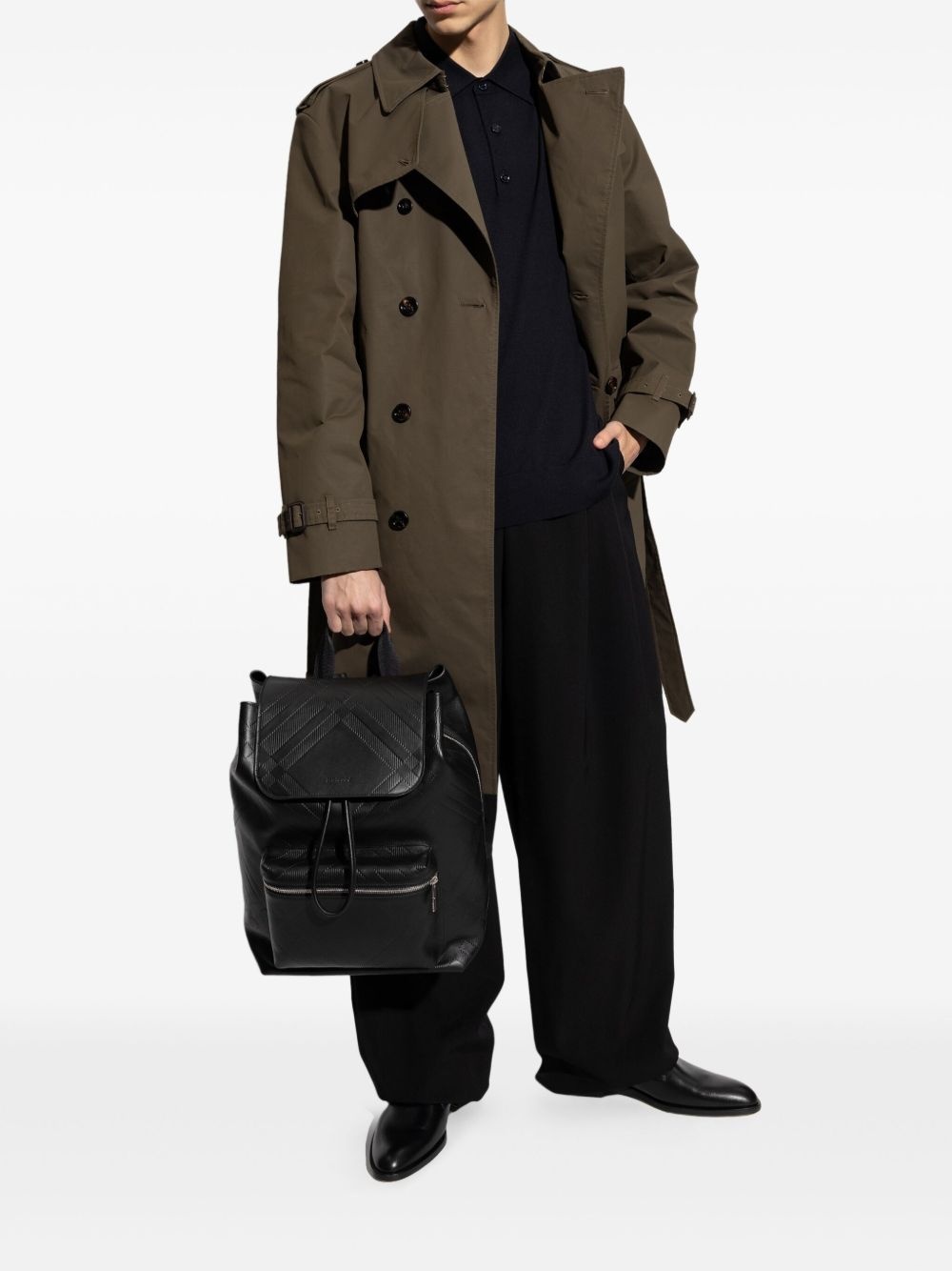 cotton trench coat - 2