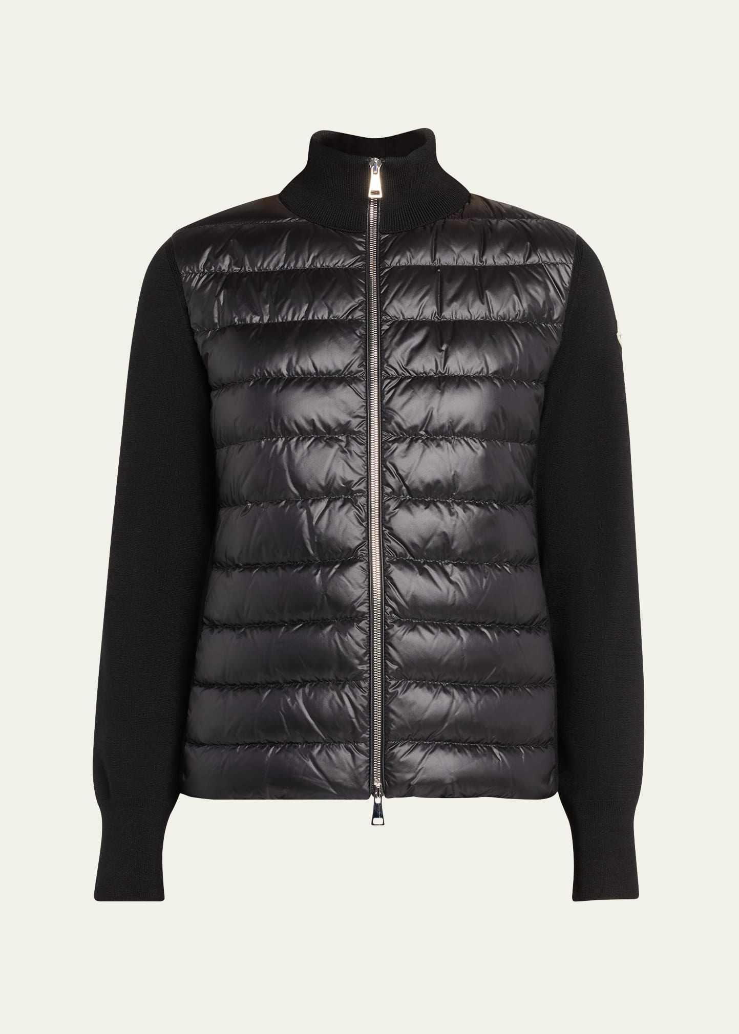 Hybrid Puffer Wool Cardigan - 1