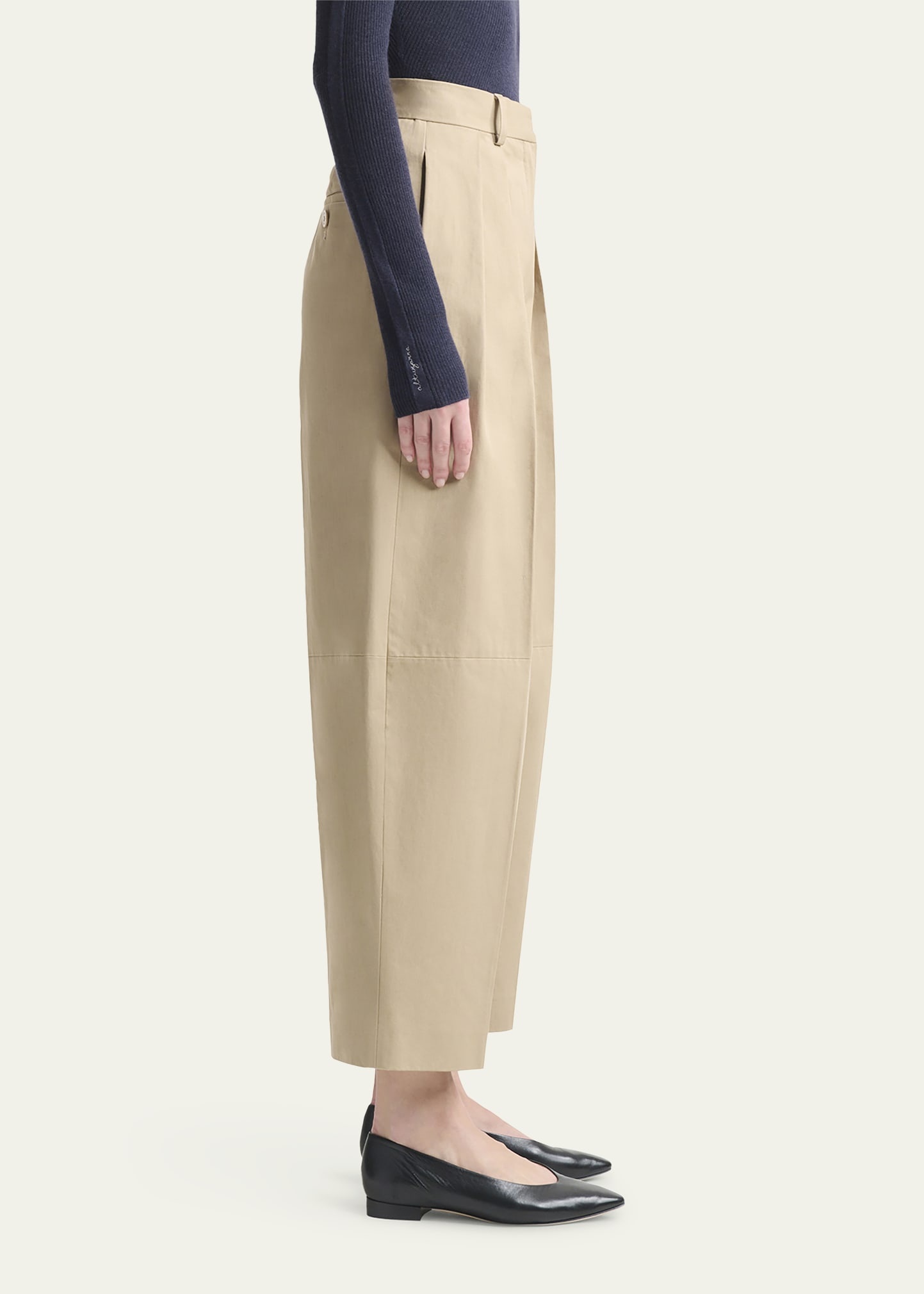 Dash Pleated Wide-Leg Ankle Pants - 4