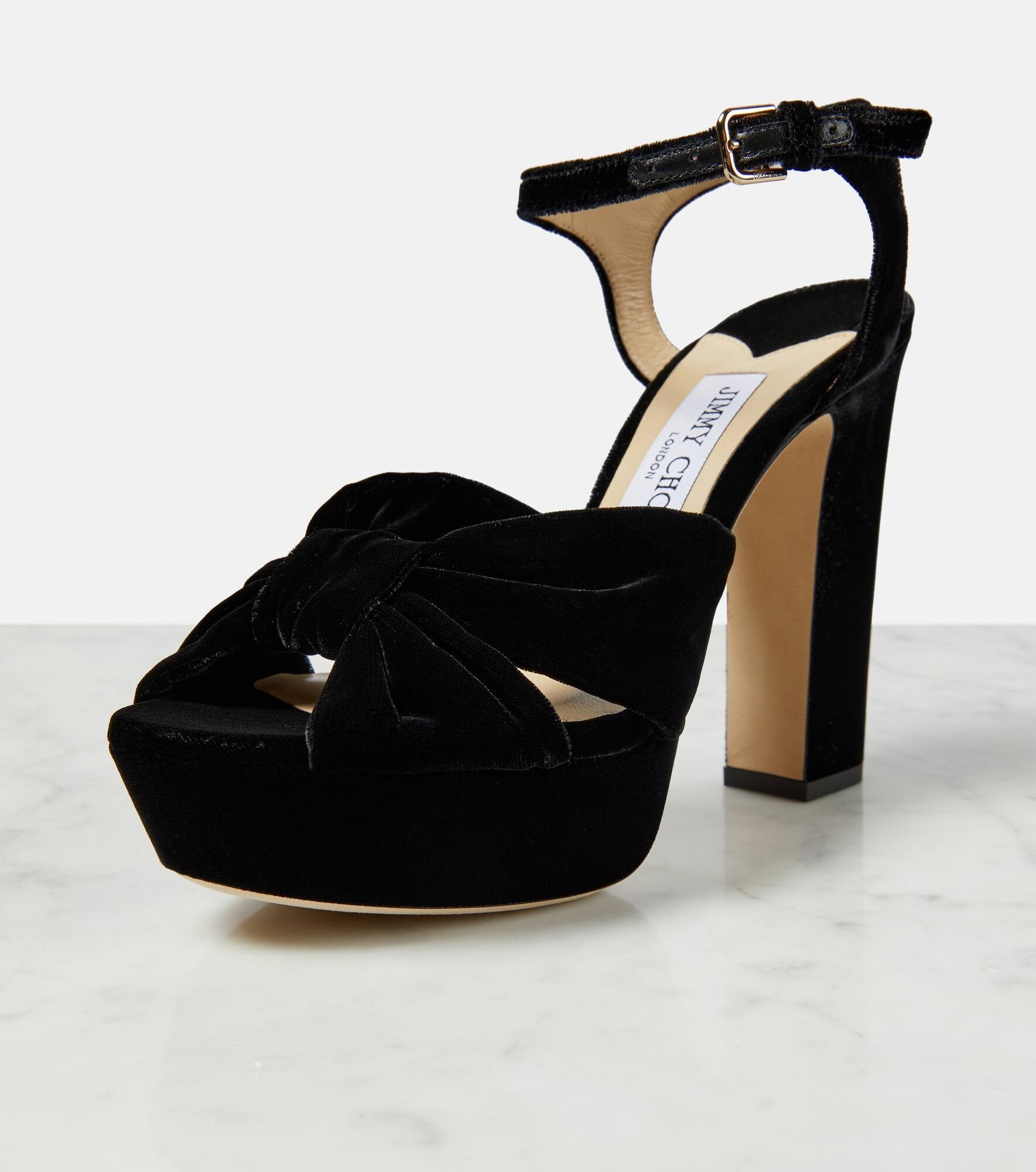 Heloise 120 velvet platform sandals - 6